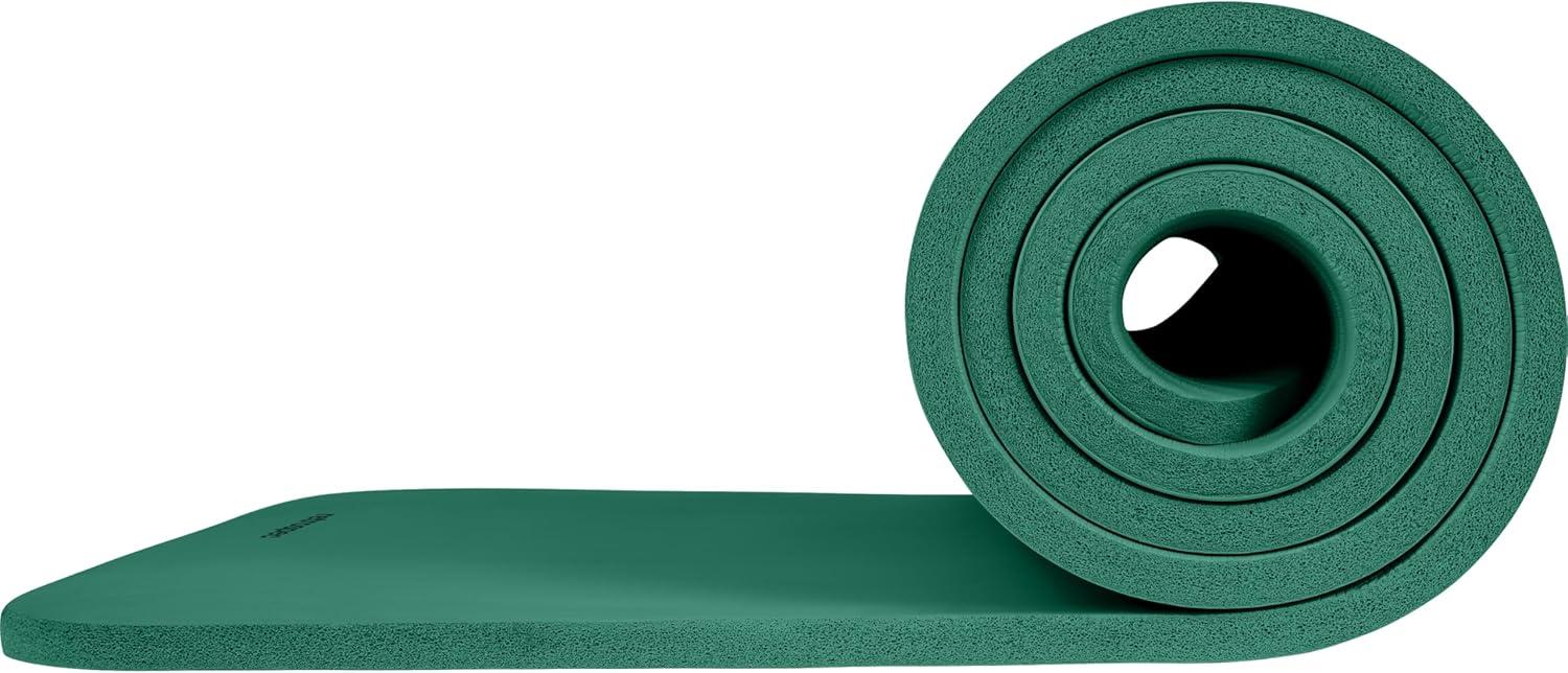 Retrospec Solana Yoga Mat Thick 1/2in Non-Slip Workout Mat with Nylon Strap – 72x24in Exercise Mat for Pilates, Stretching & Fitness – BPA Free, Easy Clean(Elm Green)