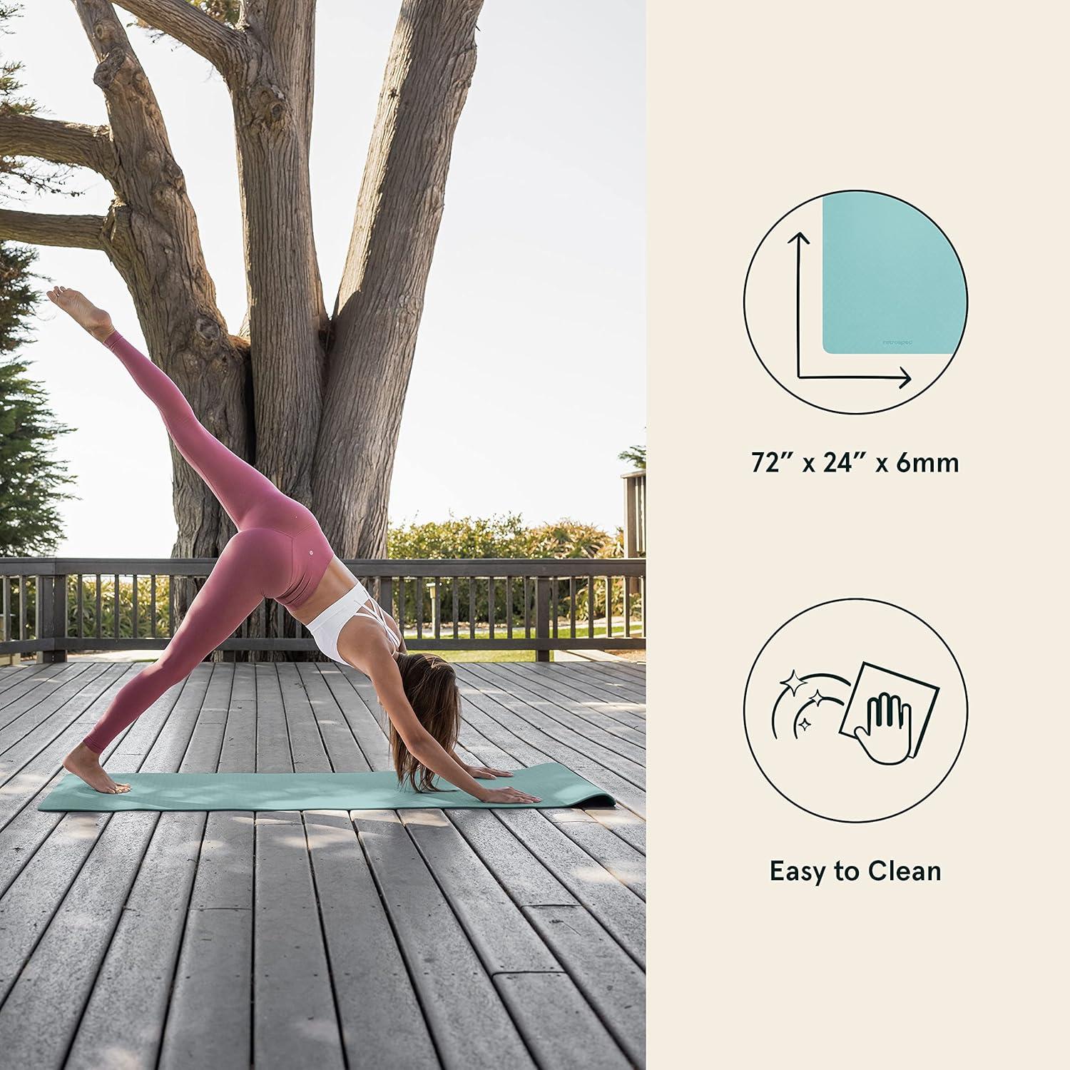 Retrospec Zuma Yoga Mat for Men & Women – Outdoor & Indoor Non Slip Exercise Mat for Hot Yoga, Pilates, Stretching Floor & Fitness Workouts 6mm Easy to Clean