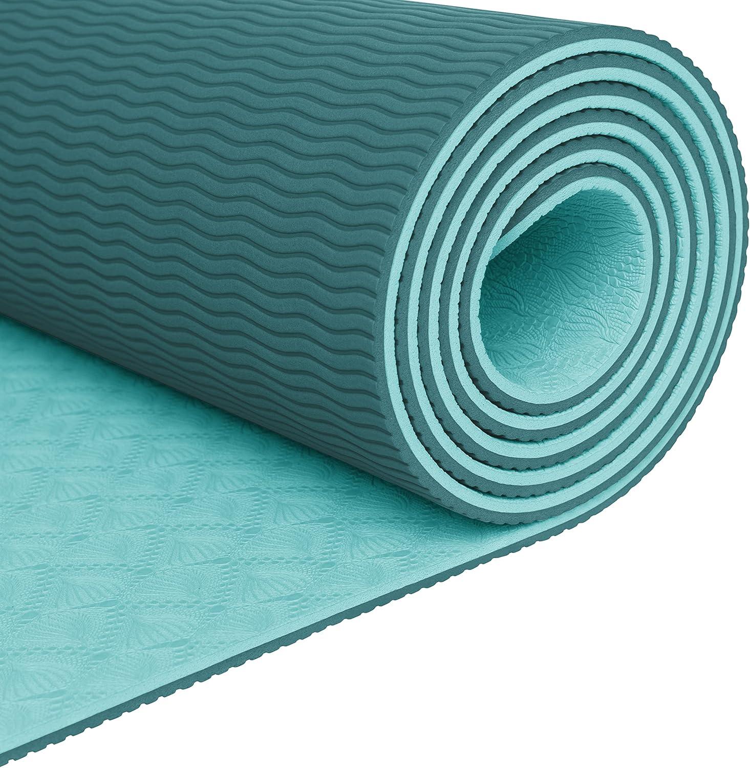 Retrospec Zuma Yoga Mat for Men & Women – Outdoor & Indoor Non Slip Exercise Mat for Hot Yoga, Pilates, Stretching Floor & Fitness Workouts 6mm Easy to Clean