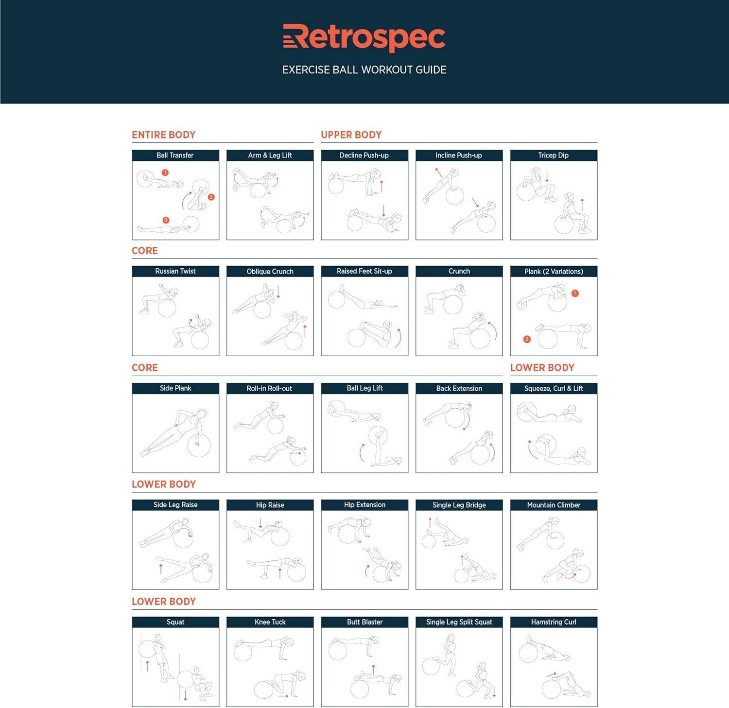Retrospec Retrospec Luna Exercise Ball(Graphite)