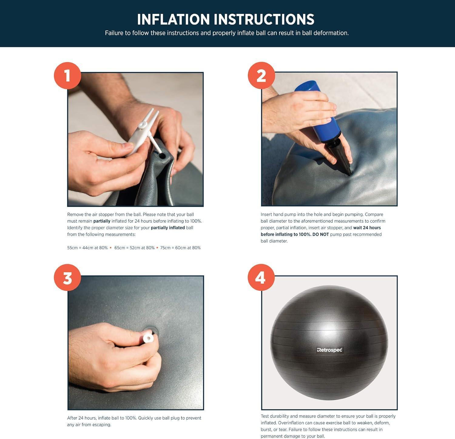 Retrospec Retrospec Luna Exercise Ball(Graphite)