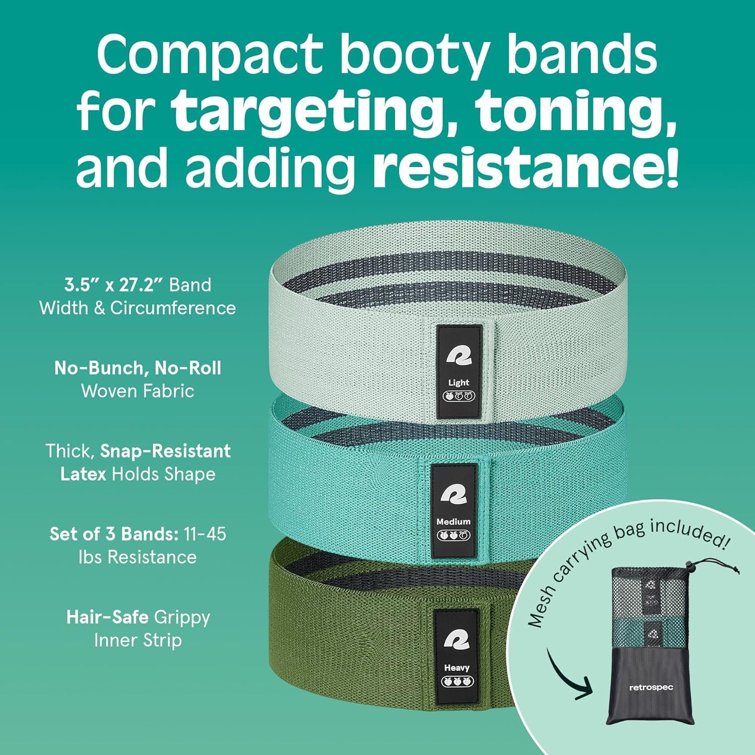 Retrospec Engage Resistance Booty Bands(Ocean’s Bottom)