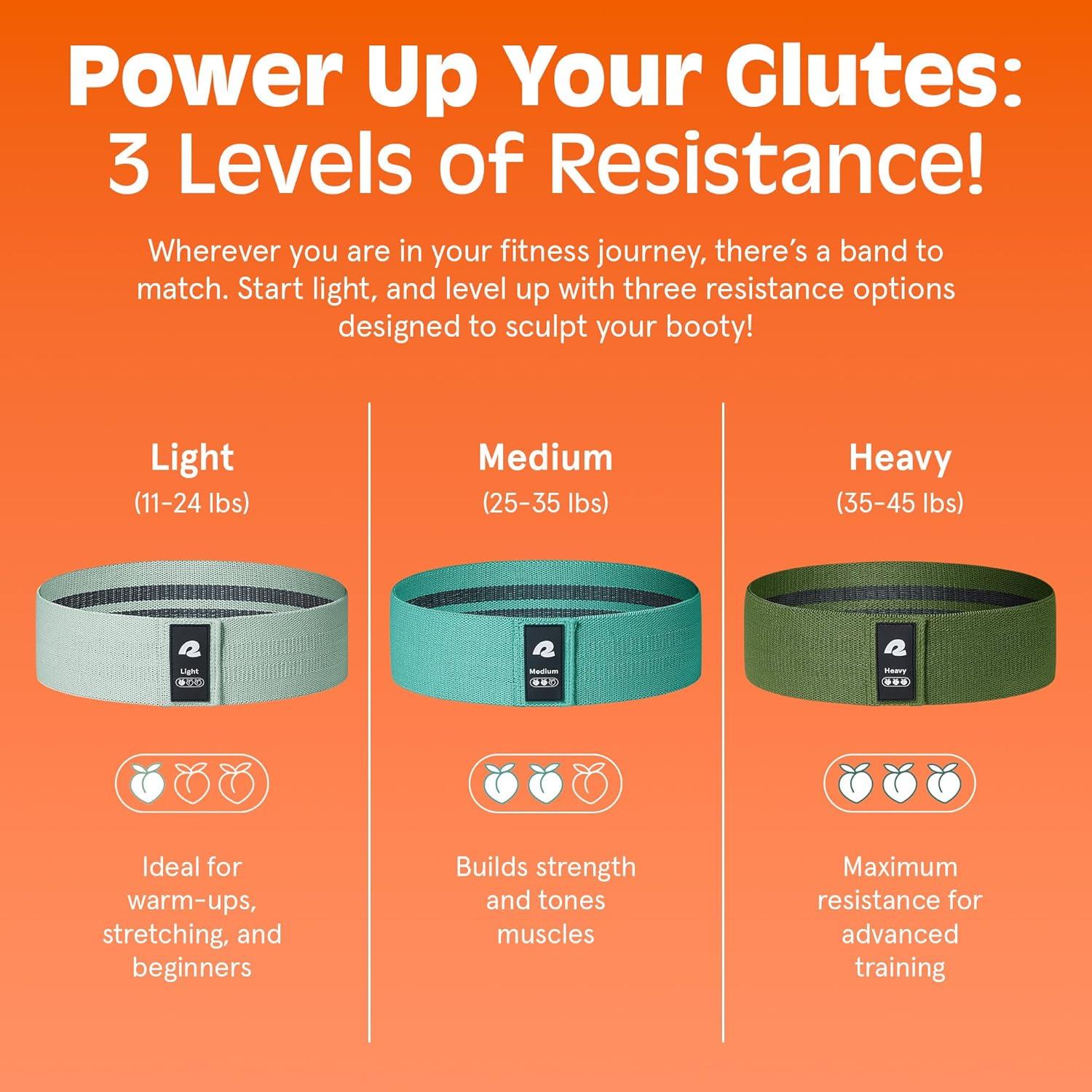 Retrospec Engage Resistance Booty Bands(Ocean’s Bottom)