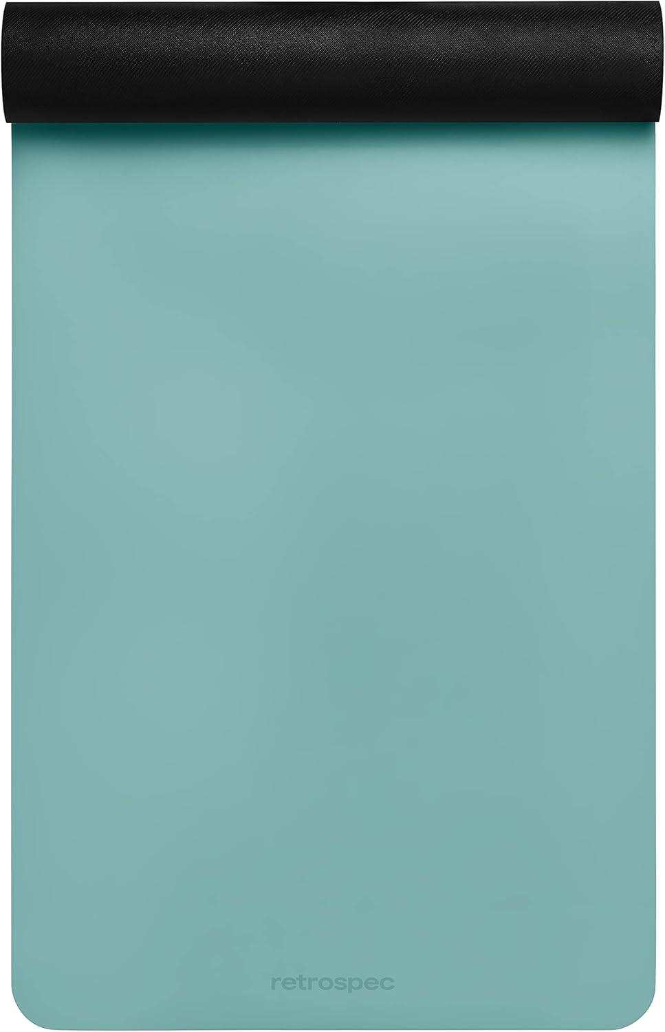 Retrospec Laguna 5mm Yoga Mat – Fitness Mat for Women, Men & Children, Slip-Resistant and Moisture Absorbing Exercise Mat for Home, Pilates, Yoga and Floor Workouts(Blue Ridge)