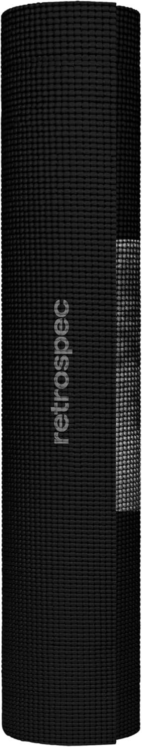 Retrospec Pismo Yoga Mat w/Nylon Strap for Men & Women – Non Slip Exercise Mat for Yoga, Pilates, Stretching, Floor & Fitness Workouts, .5mm Thick, Easy to Clean(Moonlight)
