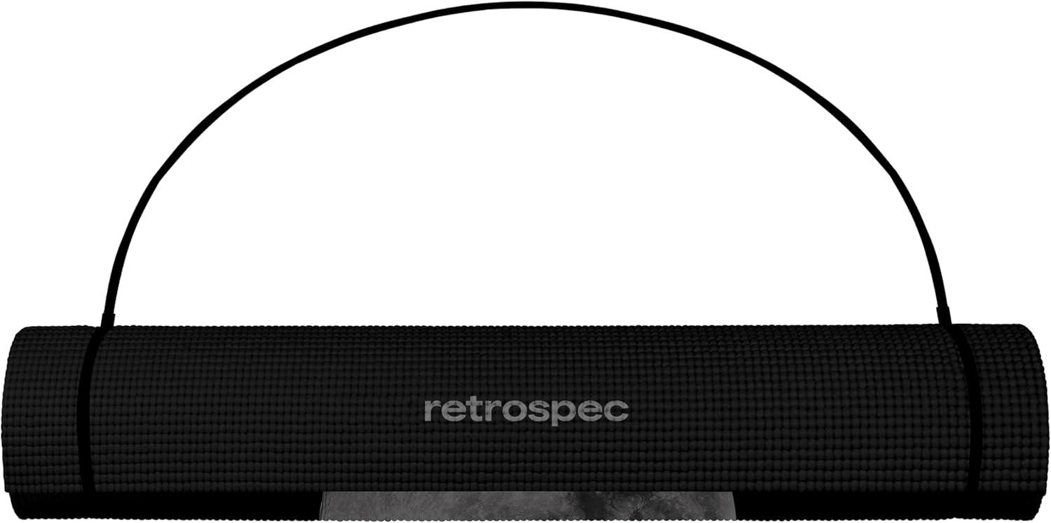 Retrospec Pismo Yoga Mat w/Nylon Strap for Men & Women – Non Slip Exercise Mat for Yoga, Pilates, Stretching, Floor & Fitness Workouts, .5mm Thick, Easy to Clean(Moonlight)
