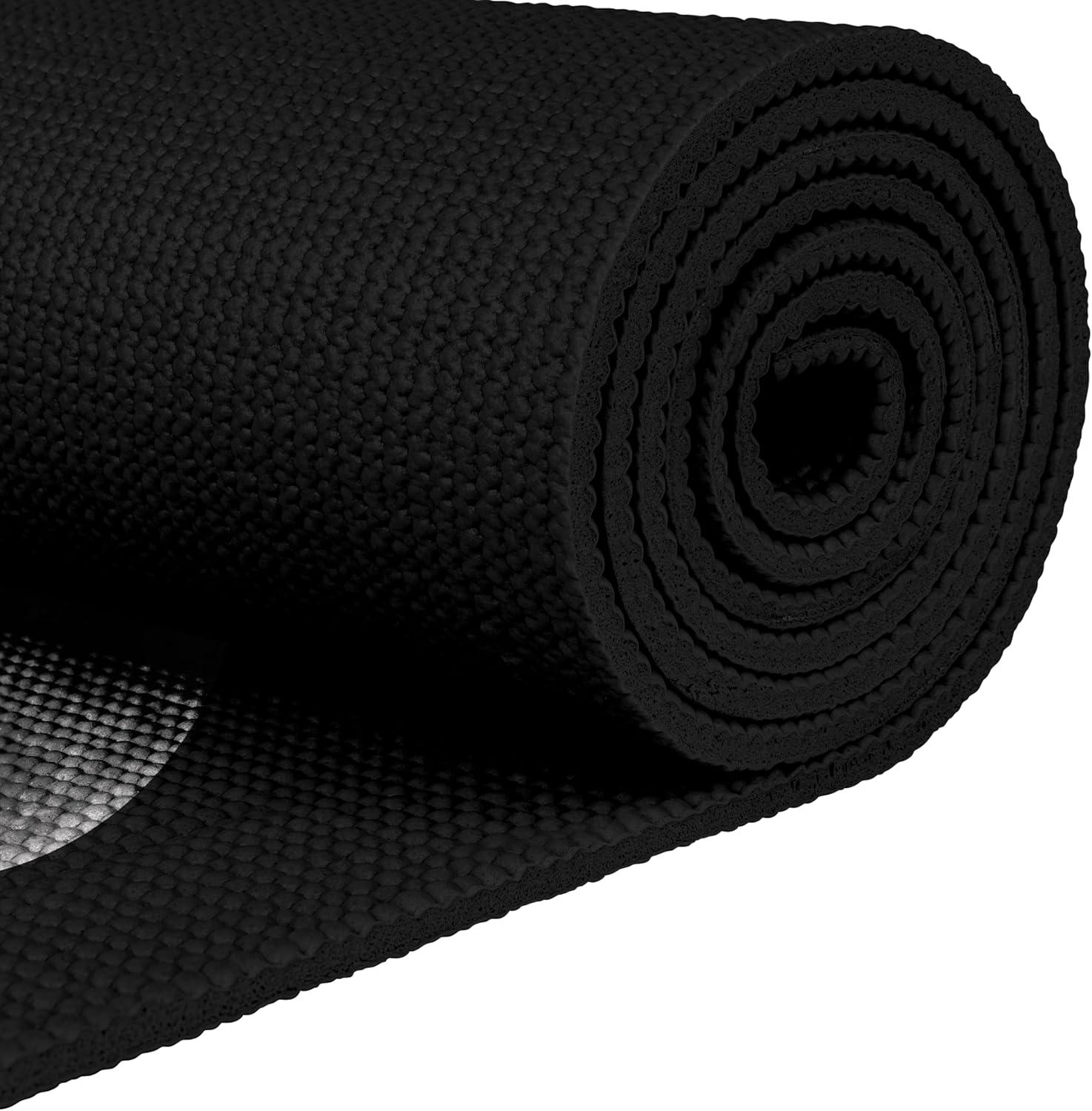 Retrospec Pismo Yoga Mat w/Nylon Strap for Men & Women – Non Slip Exercise Mat for Yoga, Pilates, Stretching, Floor & Fitness Workouts, .5mm Thick, Easy to Clean(Moonlight)