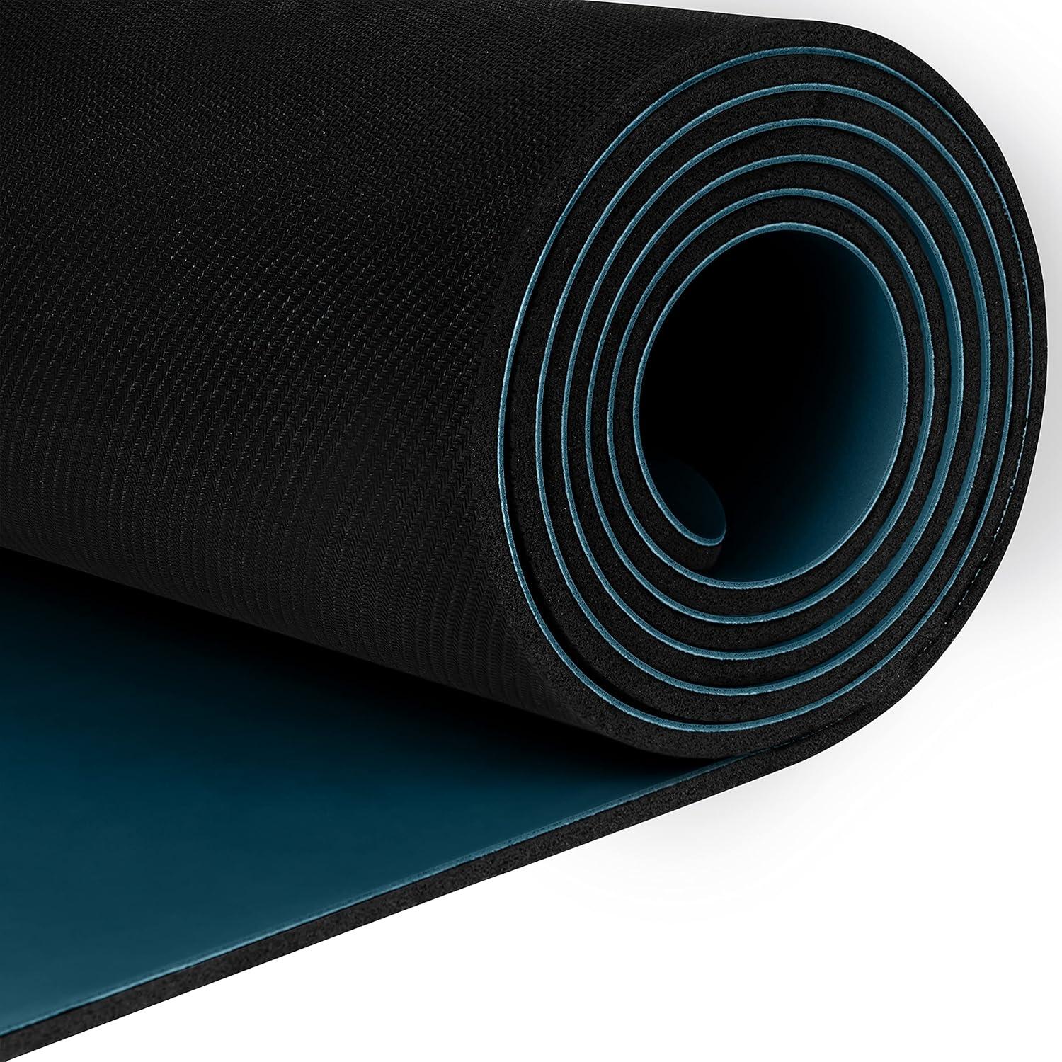 Retrospec Laguna 5mm Yoga Mat – Fitness Mat for Women, Men & Children, Slip-Resistant and Moisture Absorbing Exercise Mat for Home, Pilates, Yoga and Floor Workouts(Ocean Blue)