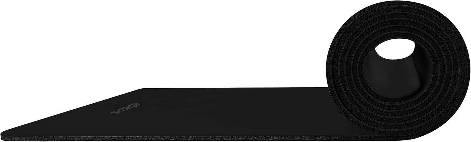 Retrospec Laguna 5mm Yoga Mat – Fitness Mat for Women, Men & Children, Slip-Resistant and Moisture Absorbing Exercise Mat for Home, Pilates, Yoga and Floor Workouts(Black)