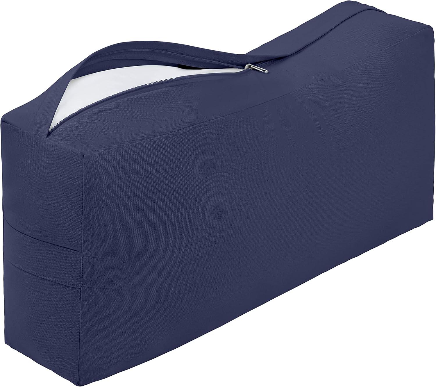Retrospec Retrospec Sequoia Rectangular Yoga Bolster Pillow – Meditation Cushion for Yoga Practices – Includes Machine Washable 100% Cotton Cover & Durable Carry Handle(MIdnight)