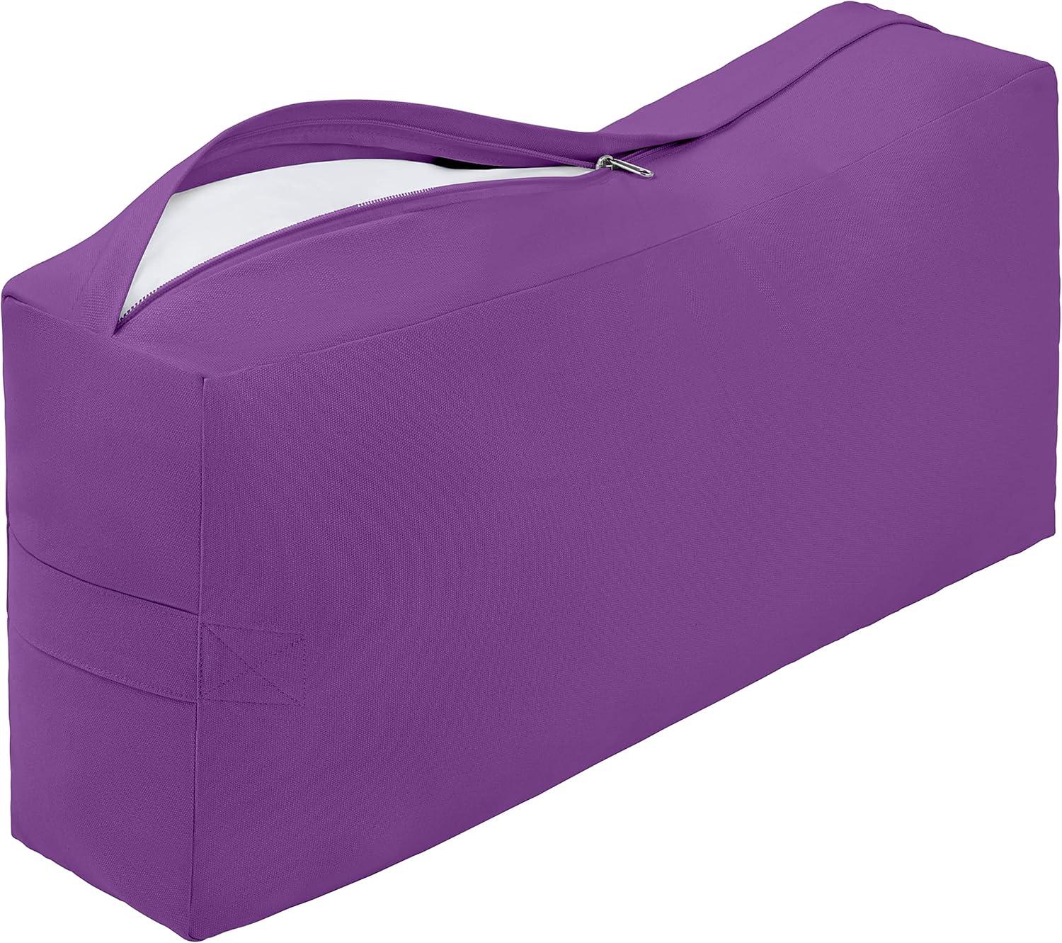 Retrospec Retrospec Sequoia Rectangular Yoga Bolster Pillow – Meditation Cushion for Yoga Practices – Includes Machine Washable 100% Cotton Cover & Durable Carry Handle(Mulberry)