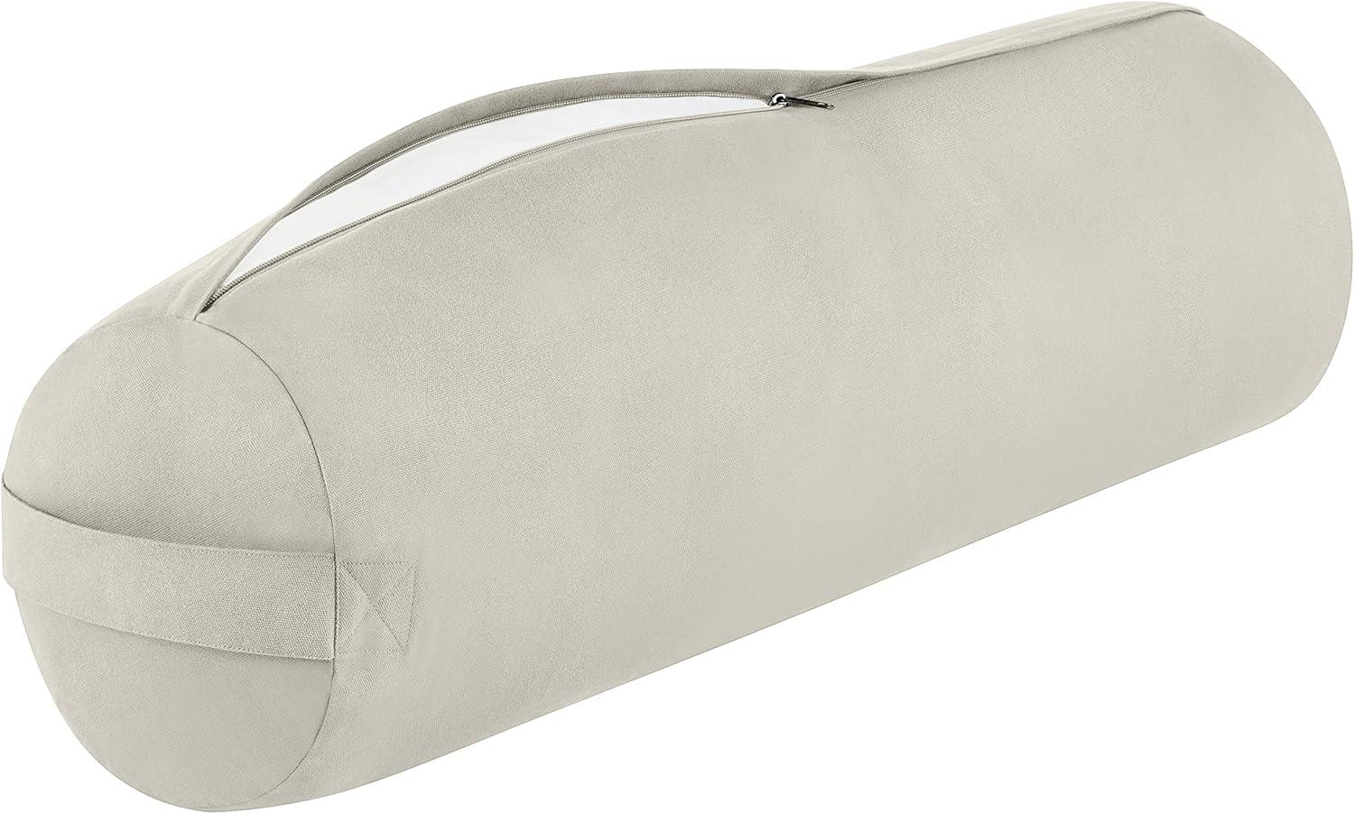 Retrospec Retrospec Sequoia Yoga Bolster Pillow – Meditation Cushion for Yoga Practices – Includes Machine Washable 100% Cotton Cover & Durable Carry Handle(Oatmeal)