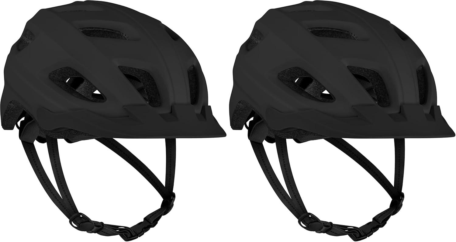 Retrospec Lennon Adult Bike Helmet with LED Safety Light Adjustable Dial & Removable Visor – Adjustable Bicycle Cycling Helmet for Men & Women(Matte Black)