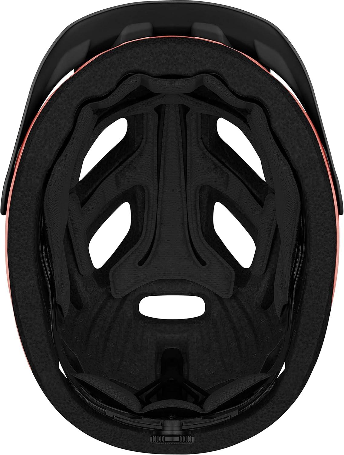 Retrospec Lennon Adult Bike Helmet with LED Safety Light Adjustable Dial & Removable Visor – Adjustable Bicycle Cycling Helmet for Men & Women(Matte Melon)