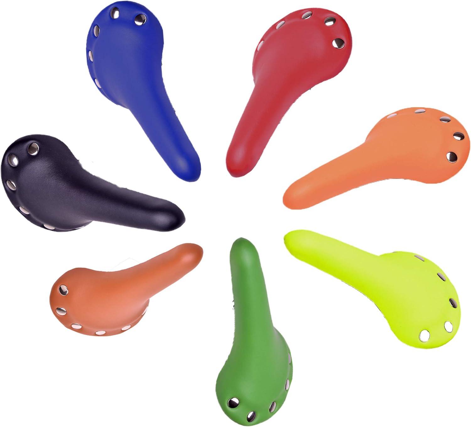 Retrospec Bicycles 6 Button Track/Velo Saddle(Yellow)