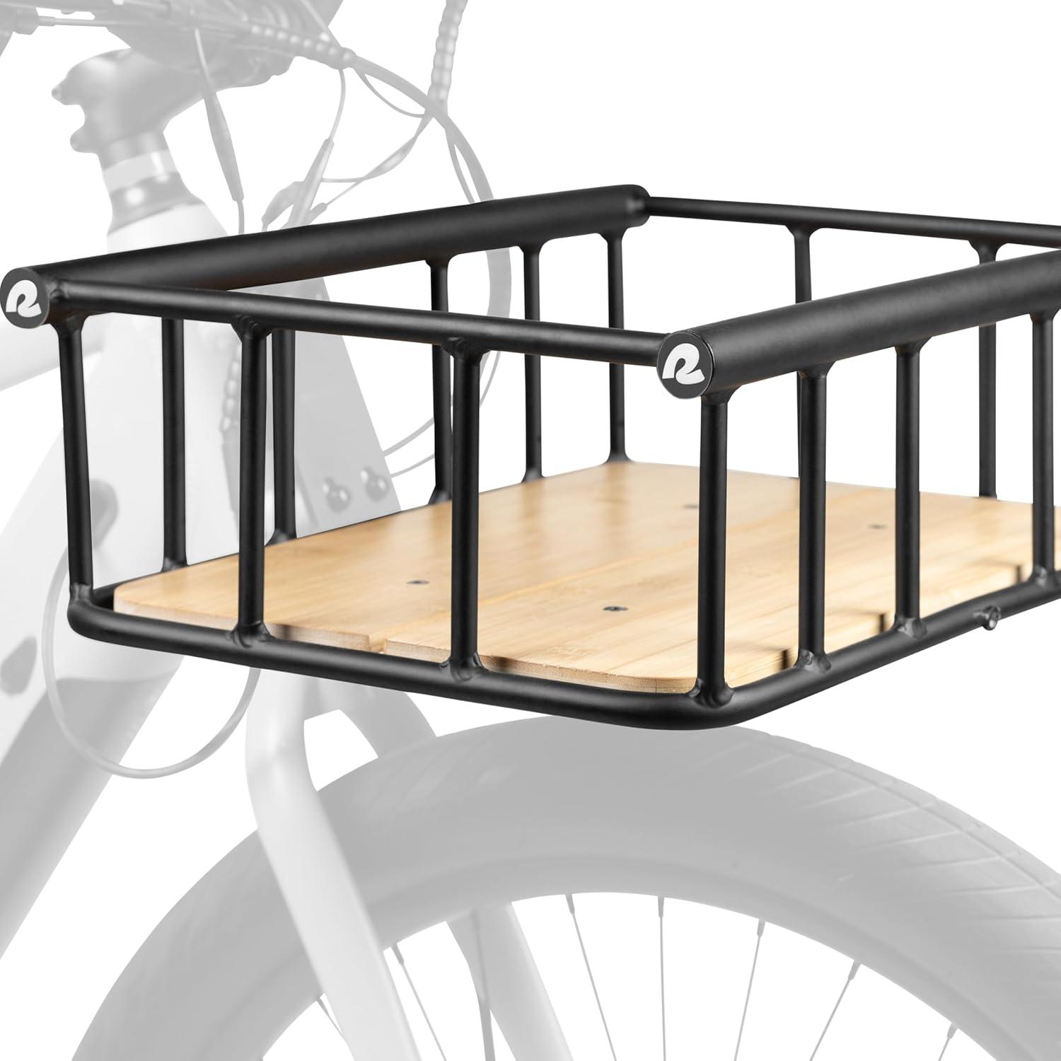 Retrospec Tote & Tote Plus Ebike Basket Lightweight, Aluminum Front Basket for Electric Bikes(Black)