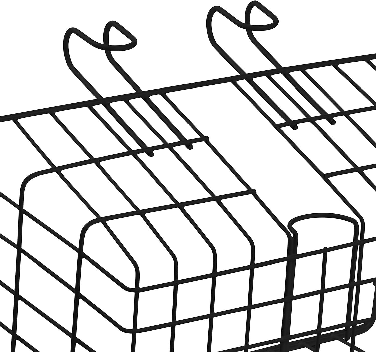 Retrospec Apollo-Lite Lift-Off Bike Basket – Detachable Steel Handlebar Basket with Carrying Handle for Commuting, Shopping & Beach Trips – 14.5in x 9.5in Weather-Resistant Biking Gear(Black)