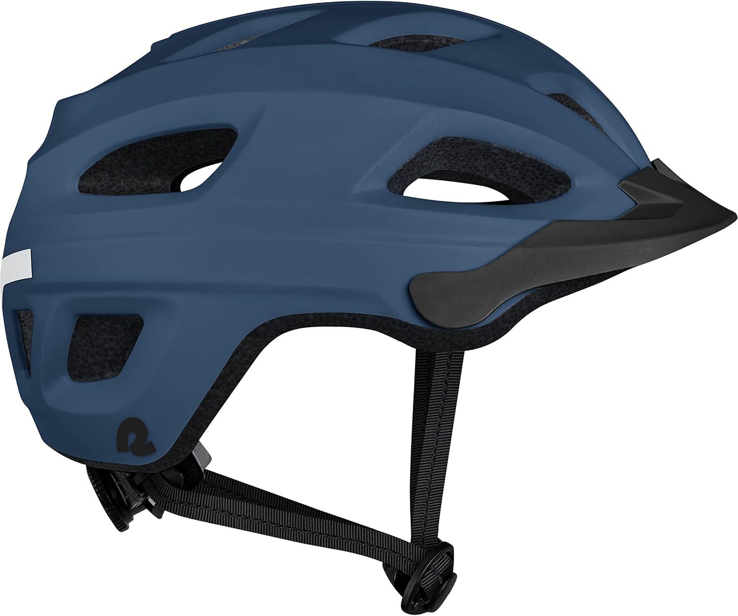 Retrospec Lennon Adult Bike Helmet with LED Safety Light Adjustable Dial & Removable Visor – Adjustable Bicycle Cycling Helmet for Men & Women(Matte Navy)
