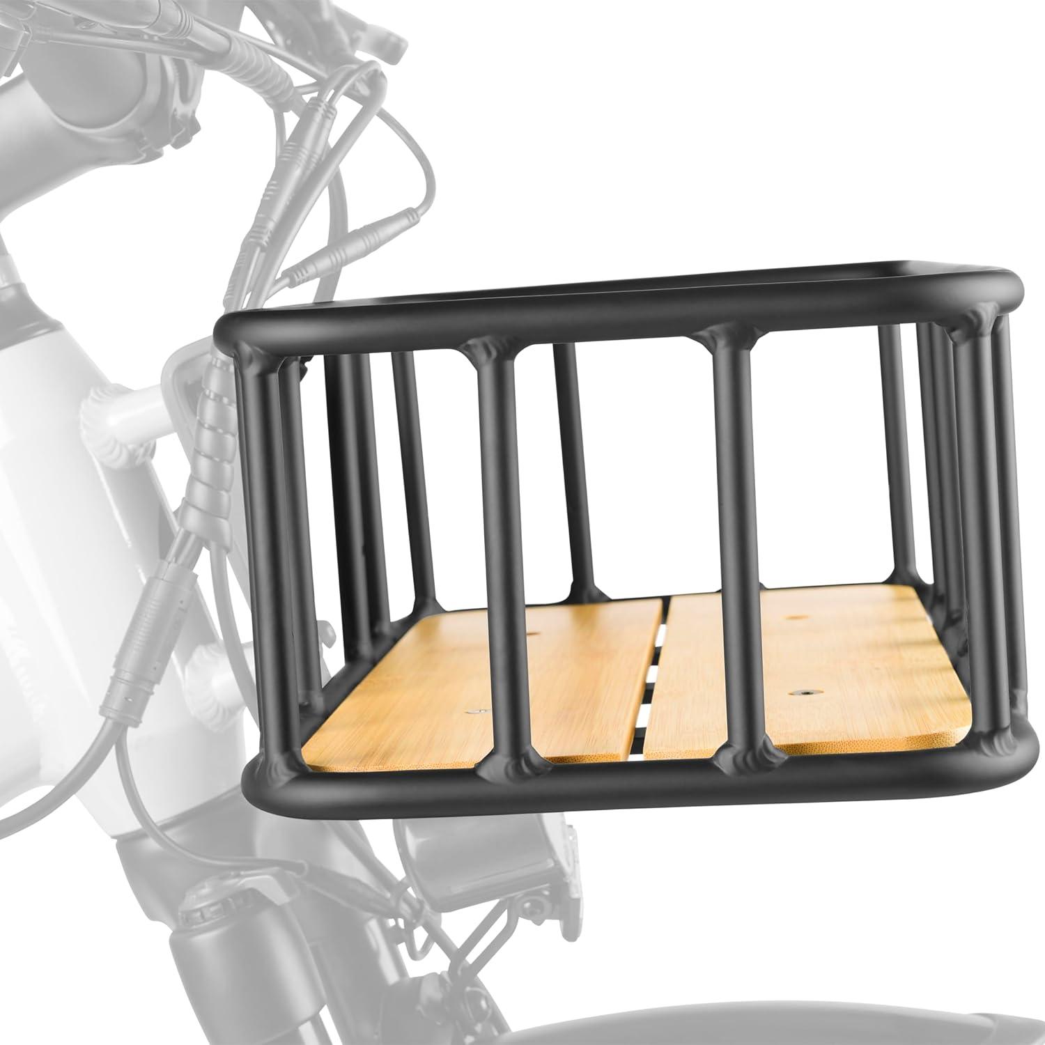 Retrospec Tote & Tote Plus Ebike Basket Lightweight, Aluminum Front Basket for Electric Bikes(Matte Black)