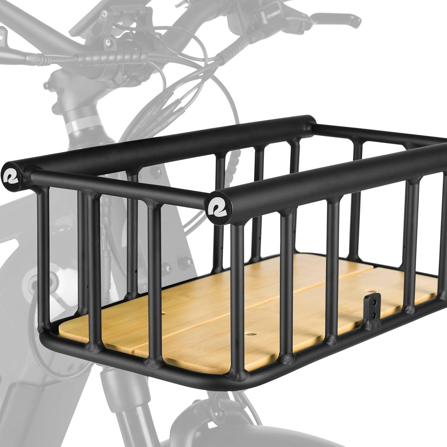 Retrospec Tote & Tote Plus Ebike Basket Lightweight, Aluminum Front Basket for Electric Bikes(Matte Black)