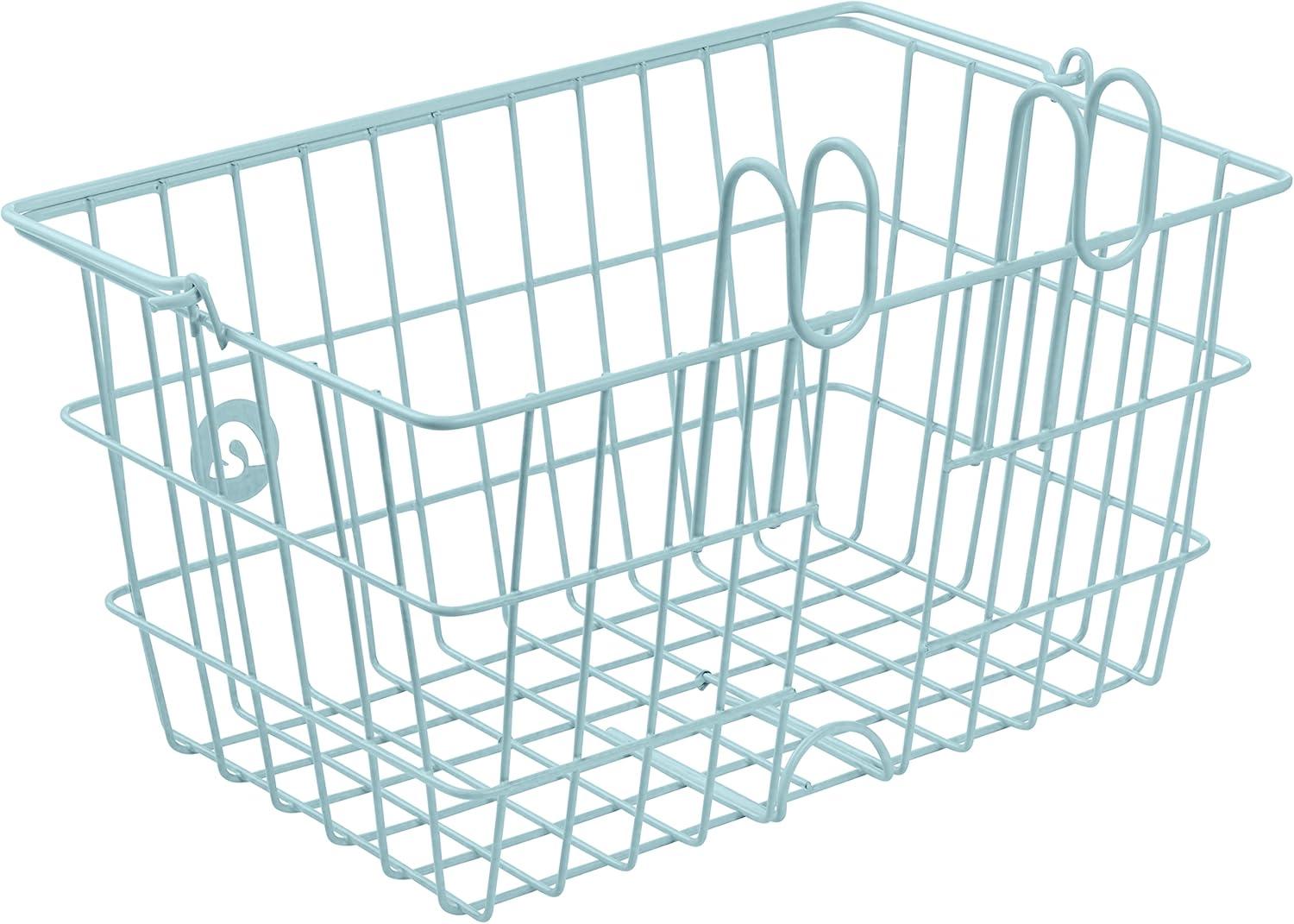 Retrospec Apollo-Lite Lift-Off Bike Basket – Detachable Steel Handlebar Basket with Carrying Handle for Commuting, Shopping & Beach Trips – 14.5in x 9.5in Weather-Resistant Biking Gear(Cool Mint)