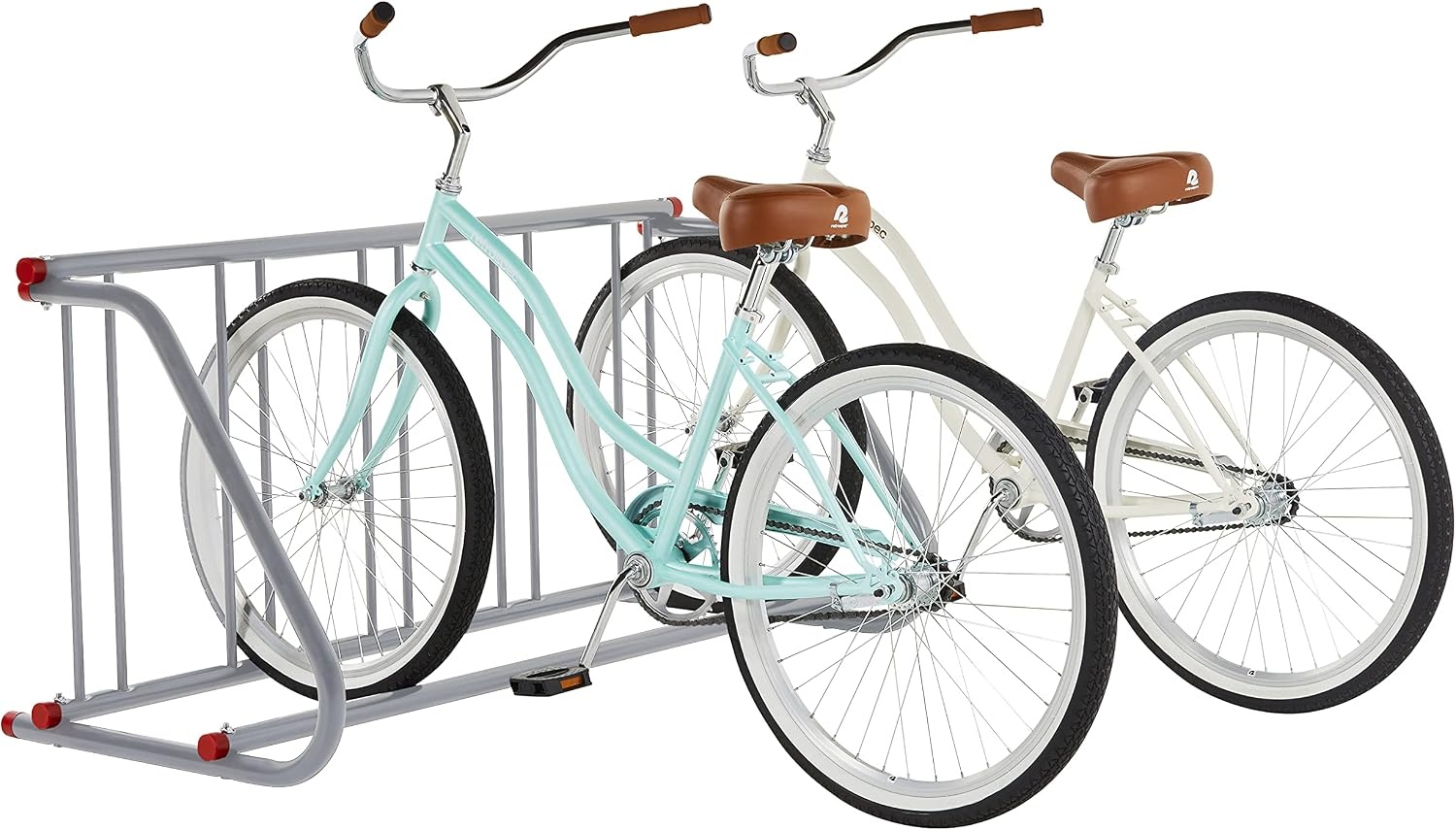 Retrospec Commercial Grid Bike Rack – Single & Double Sided – Bicycle Storage Stand for Garages, Stores, Schools & Universities Power Coated Steel | for Garages, for Stores, for Schools, for Universities(Silver)