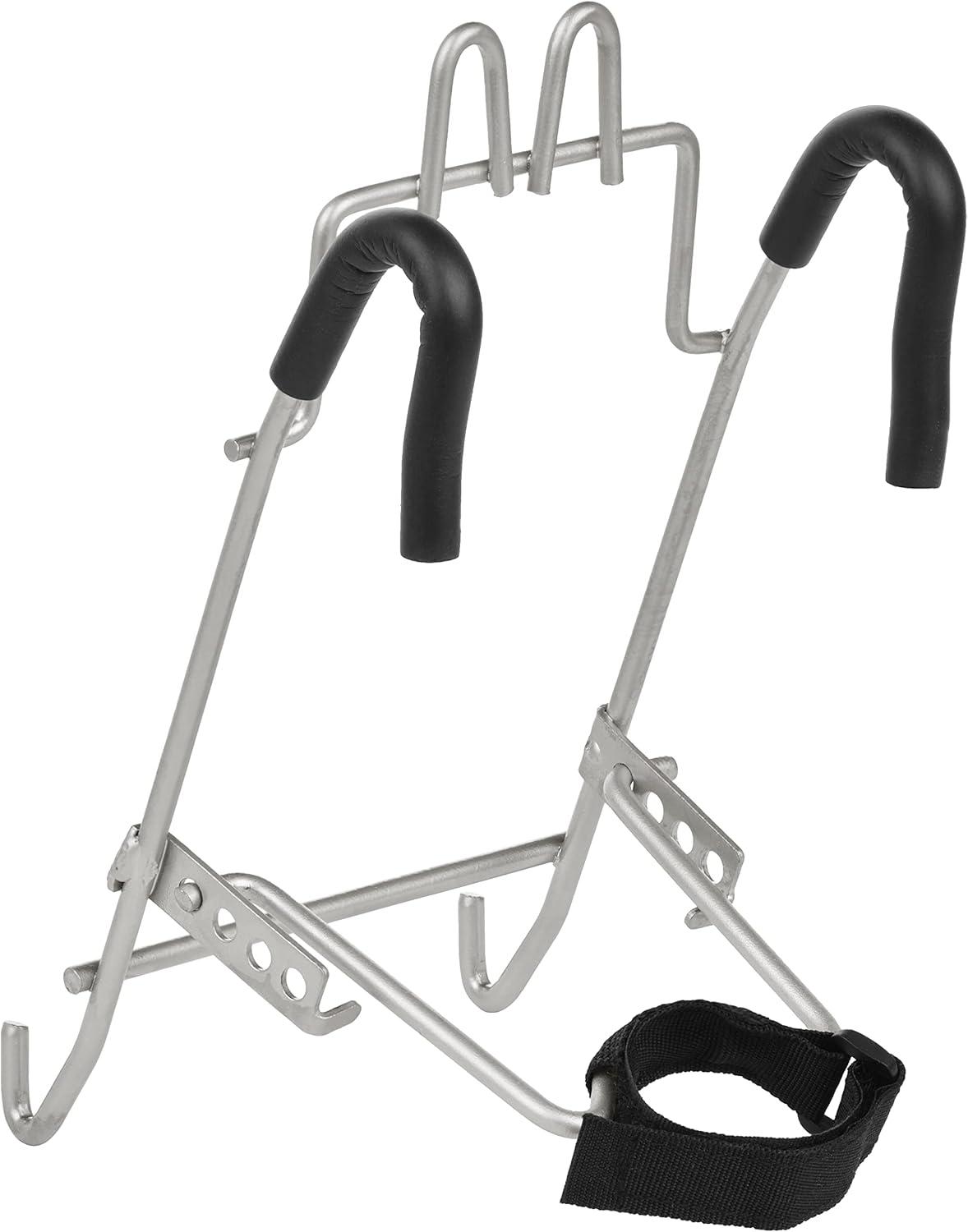 Retrospec Apollo Detachable Front Bike Basket Steel Half-Mesh with Integrated Detachable Hooks and Built-In Handle, Easy Assembly and Portability for Bicycles(Silver)