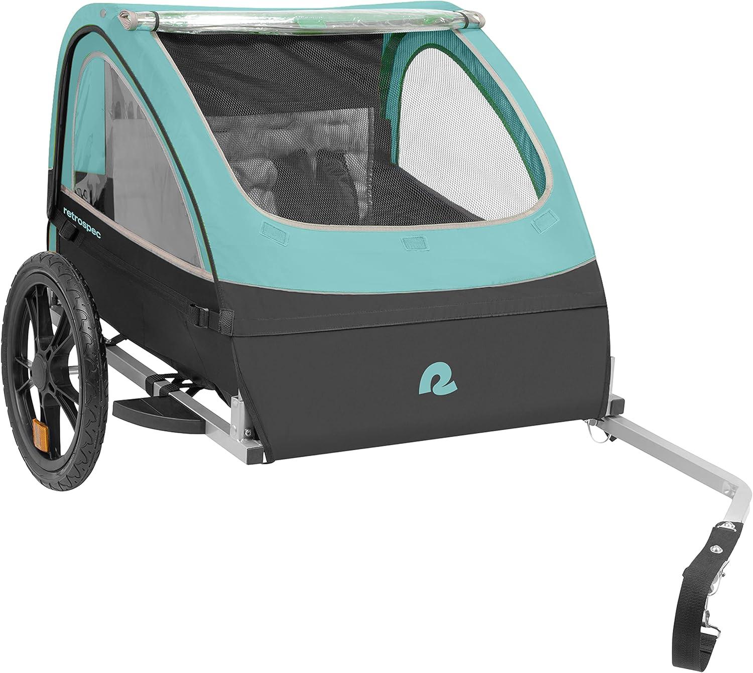 Retrospec Rover Kids Bicycle Trailer Single and Double Passenger Children’s Foldable(Blue Ridge)