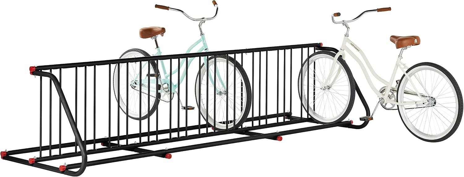 Retrospec Commercial Grid Bike Rack – Single & Double Sided – Bicycle Storage Stand for Garages, Stores, Schools & Universities Power Coated Steel | for Garages, for Stores, for Schools, for Universities(Black)