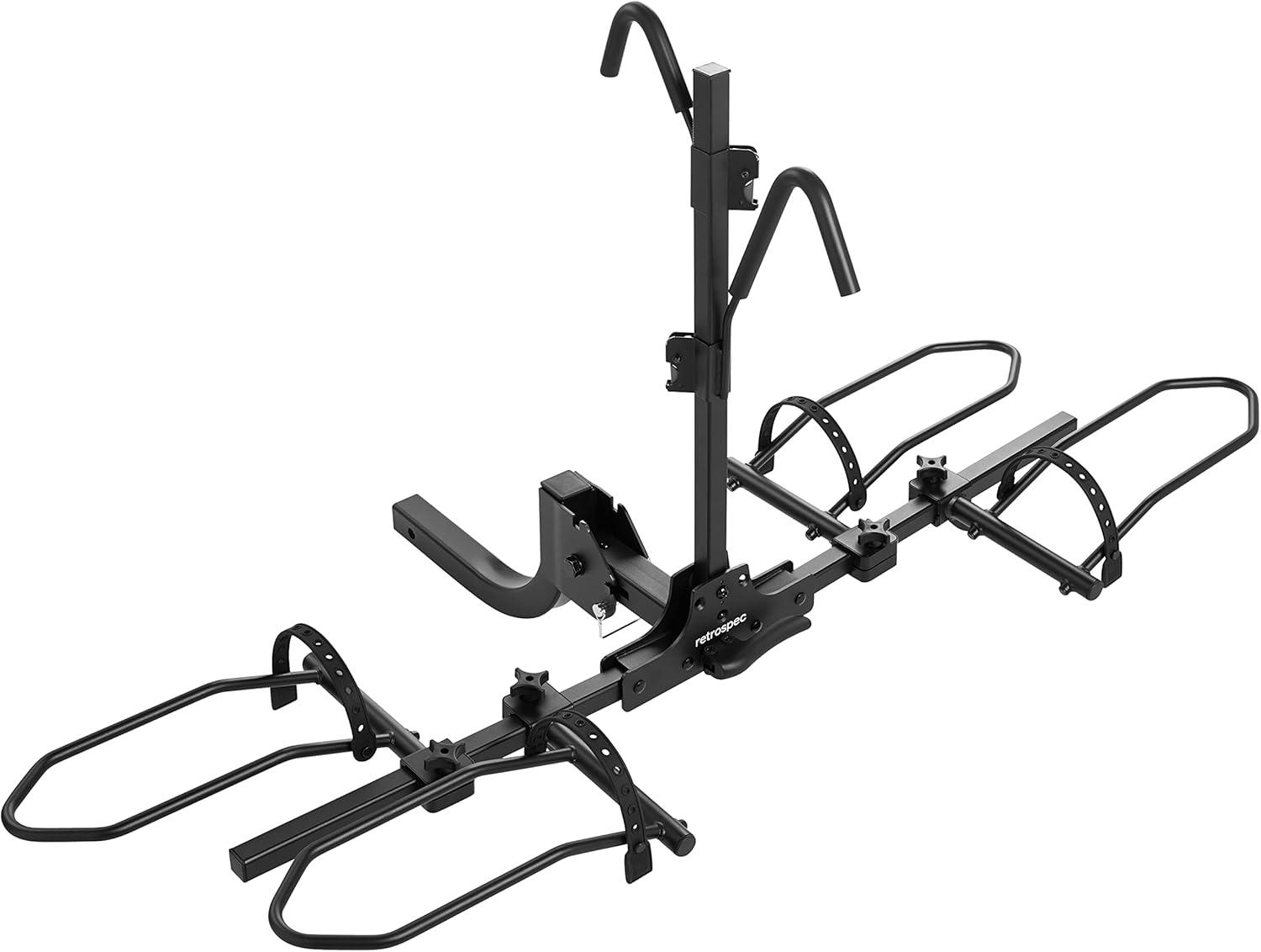 Retrospec Endeavor 2-E-Bike Hitch Mount Rack for Cars, Trucks, SUVs – 160lb Max Weight, Accommodates Electric Bikes with 20-29″ Wheels – Foldable, Anti-Rattle, Compatible with 2″ Class III Hitch