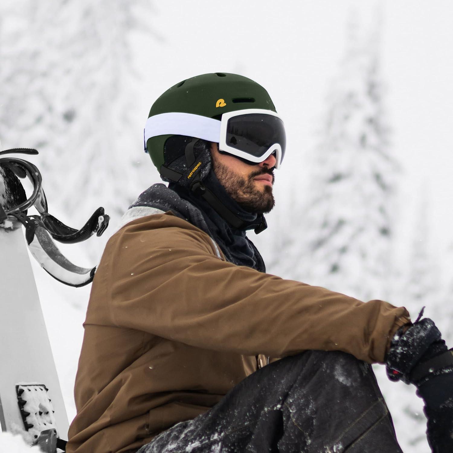 Retrospec Comstock Ski Helmet – Snowboard Helmet for Adults & Youth – Adjustable Fit Snow Helmet with Protective Shell and Breathable Vents for Men, Women, Boys & Girls(Matte Forest)