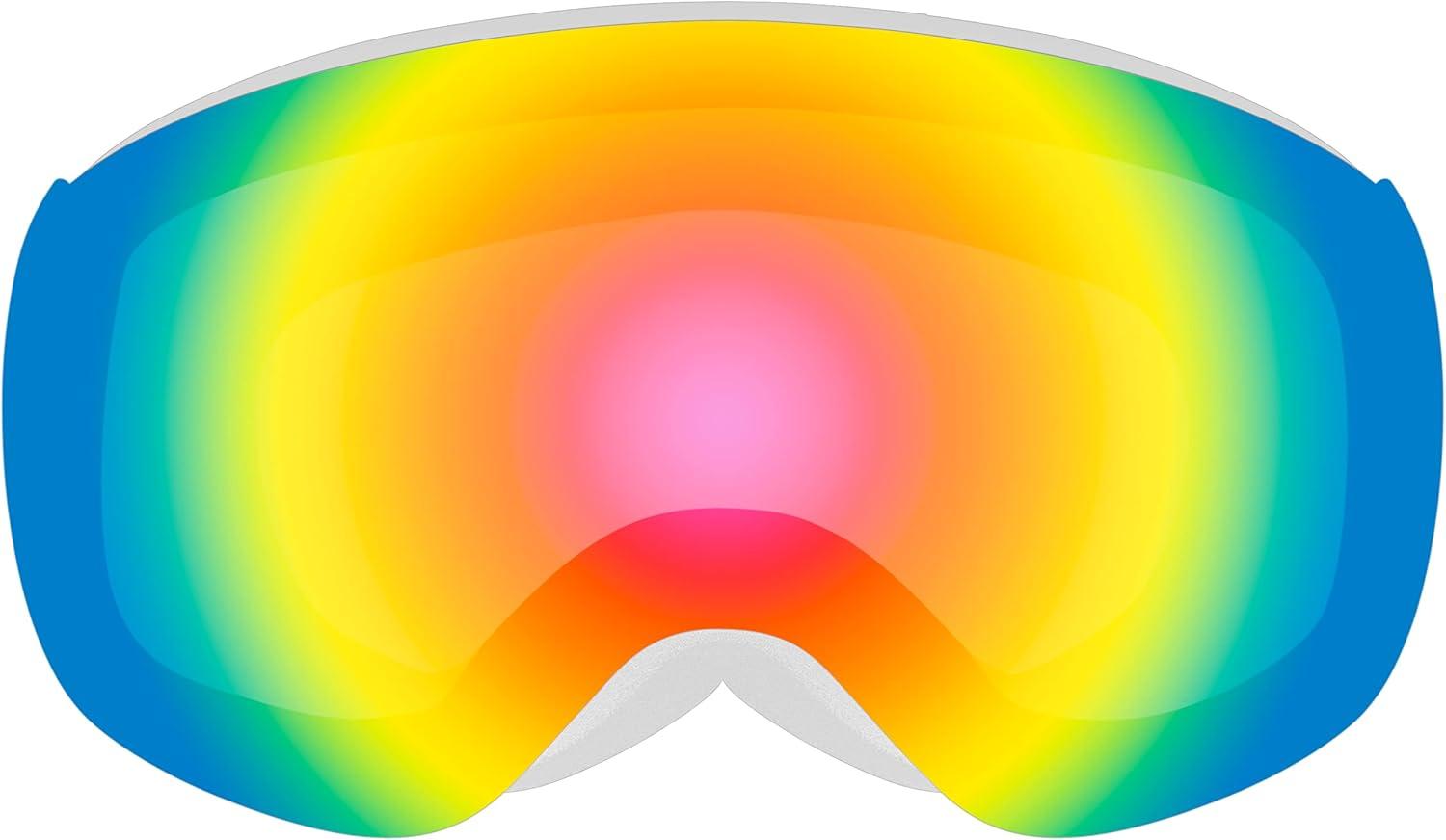 Retrospec Dipper Plus Kids’ Ski & Snowboard Snow Goggles & Lens for Children, Interchangeable Lens – Skiing and Snowboarding(Kaleido Lens Only)