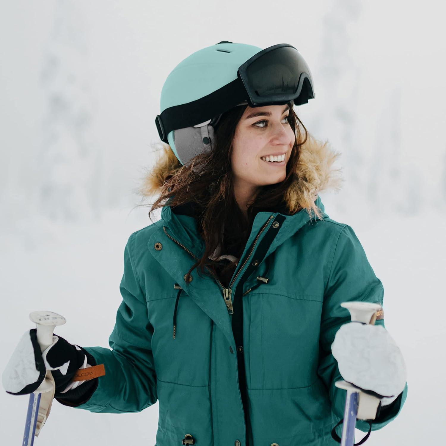 Retrospec Zephyr Ski Helmet – Snowboard Helmet for Adults & Youth with Adjustable Fit, 9 Breathable Vents, Removable Washable Earmuffs – Snow Sports Helmet for Men & Women(Matte Blue Ridge)