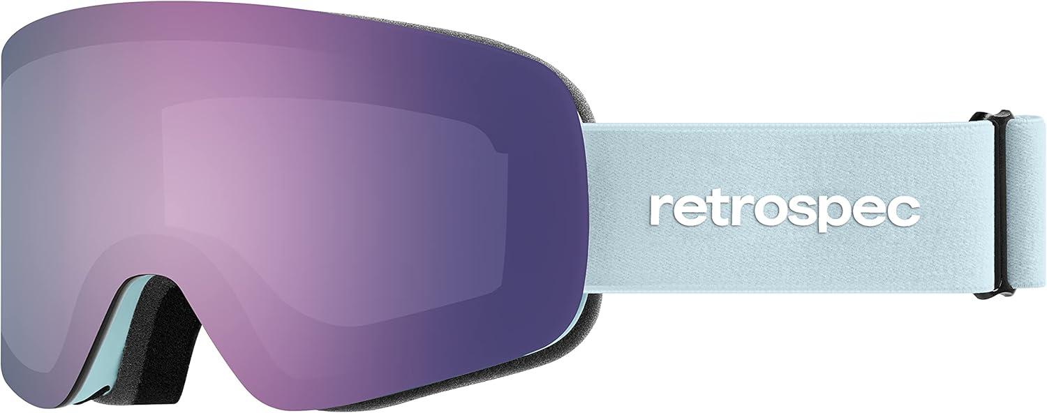 Retrospec Flume Ski Goggles for Men and Women UV Protection(Matte Ice/Bismuth)