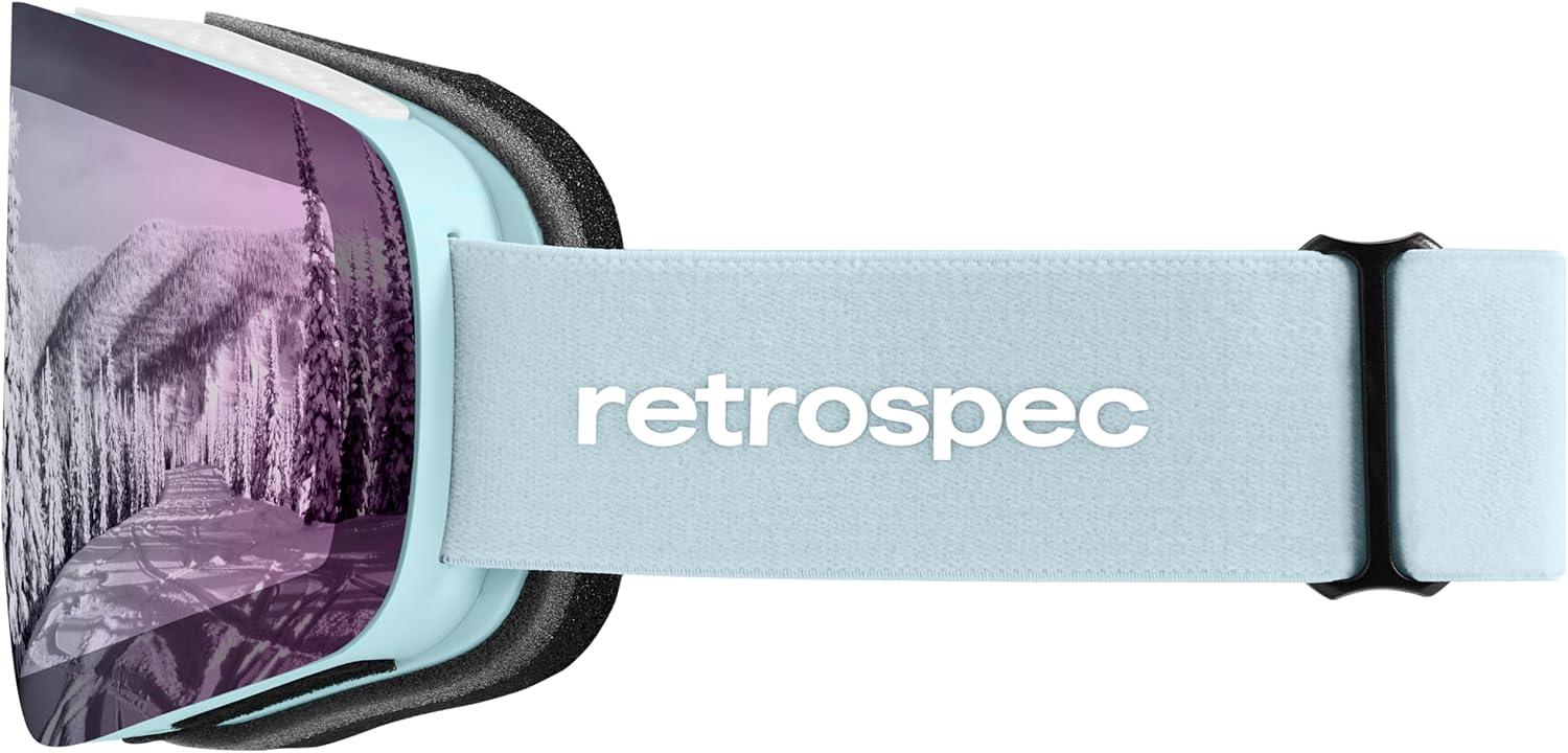 Retrospec Flume Ski Goggles for Men and Women UV Protection(Matte Ice/Bismuth)