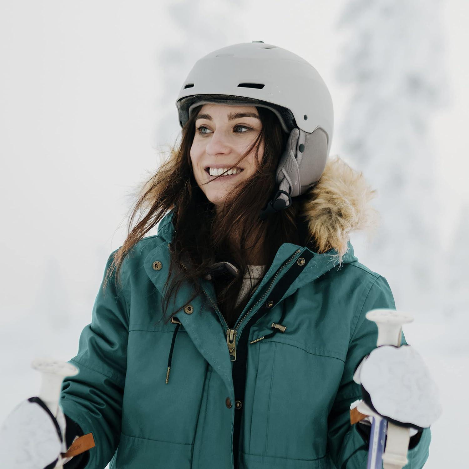 Retrospec Zephyr Ski Helmet – Snowboard Helmet for Adults & Youth with Adjustable Fit, 9 Breathable Vents, Removable Washable Earmuffs – Snow Sports Helmet for Men & Women(Matte Slate)