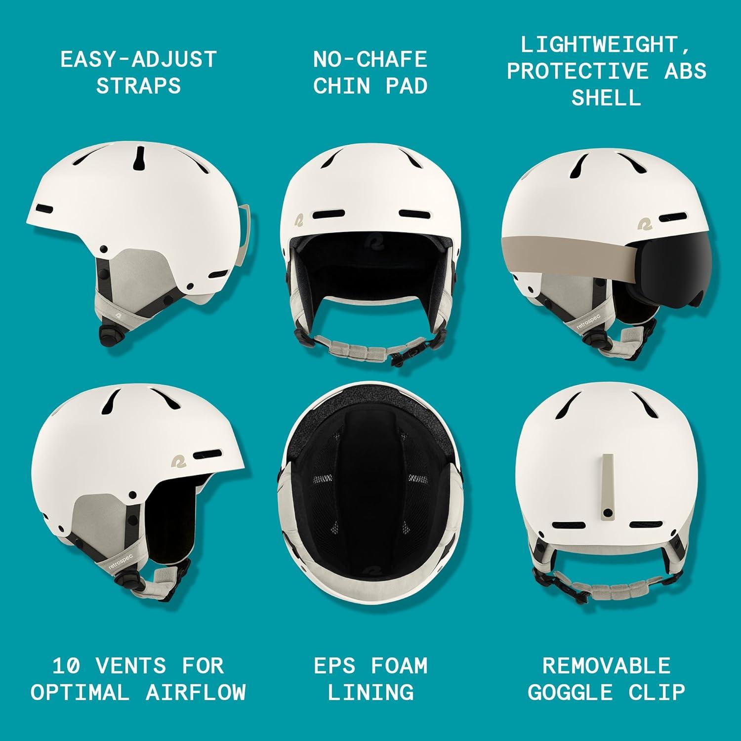 Comstock Kids Ski & Snowboard Helmet with ABS Shell, EPS Impact Protection & 10 Cooling Vents – Adjustable Winter Sports Gear, Goggle Clip(Matte Wonderland)