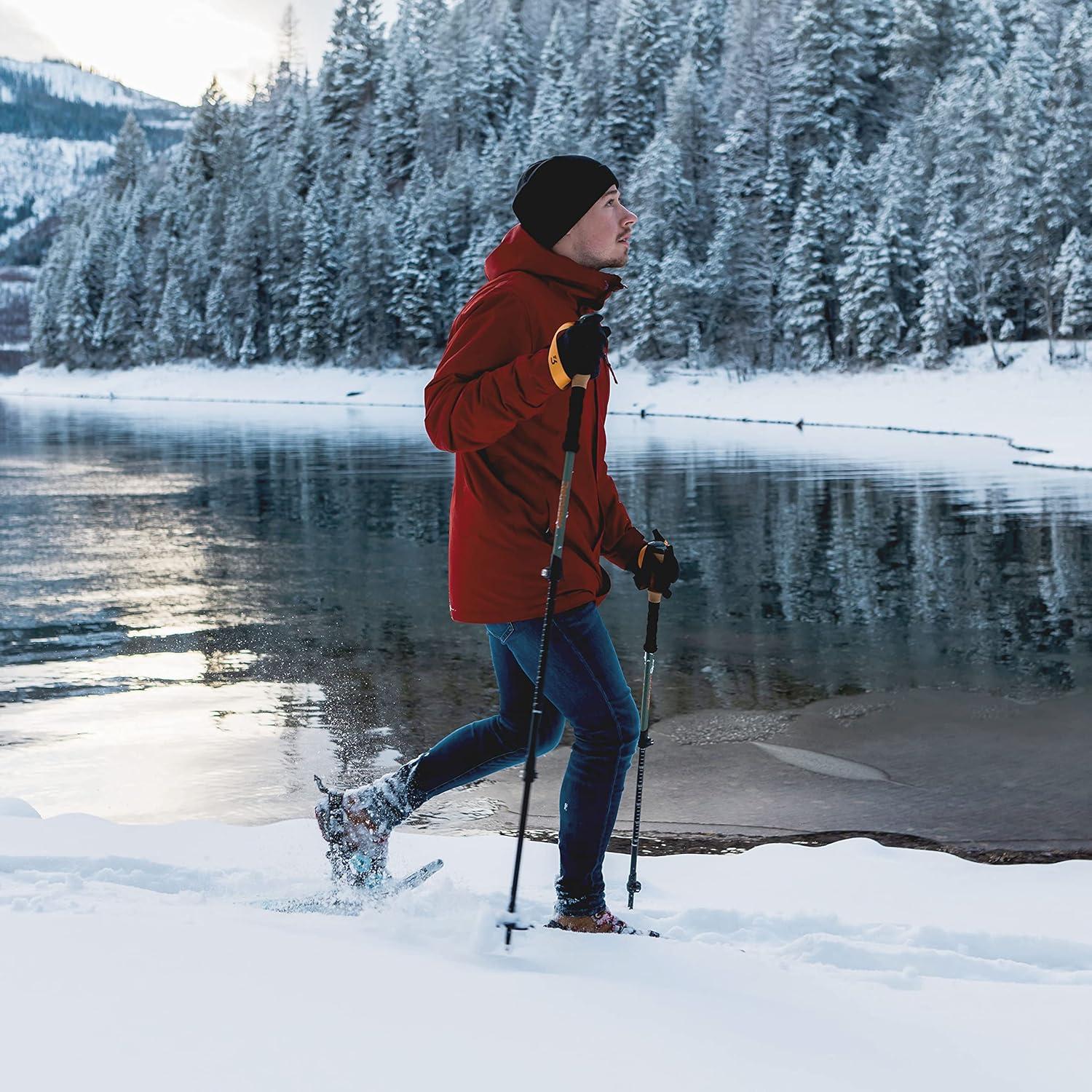 Retrospec Drifter Snowshoes for Women & Men – Lightweight Aluminum Frame Snow Shoes with Double Ratchet Binding System, Heel Lifts & Carry Bag for All Terrain Hiking & Winter Sports(Winter Mint)