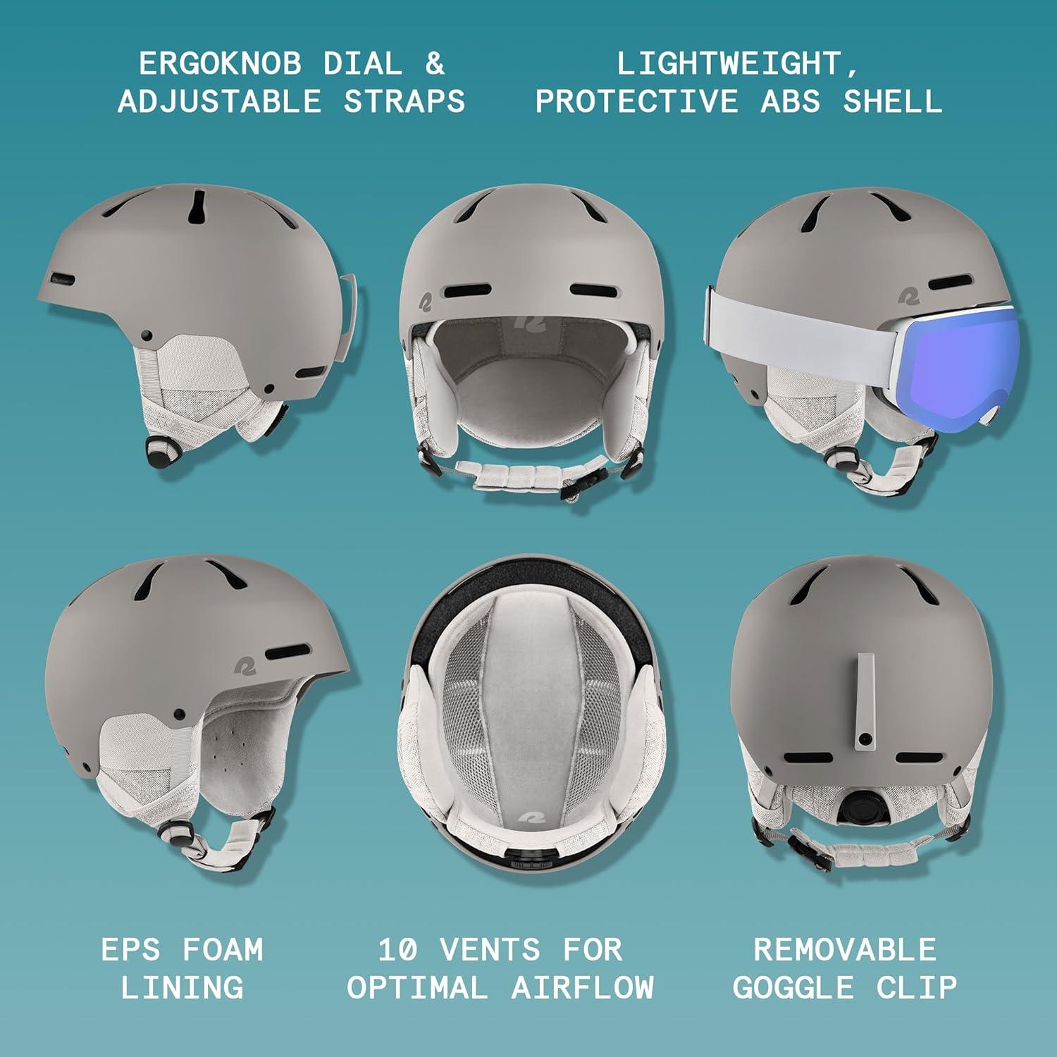 Retrospec Comstock Ski Helmet – Snowboard Helmet for Adults & Youth – Adjustable Fit Snow Helmet with Protective Shell and Breathable Vents for Men, Women, Boys & Girls(Matte Canyon)
