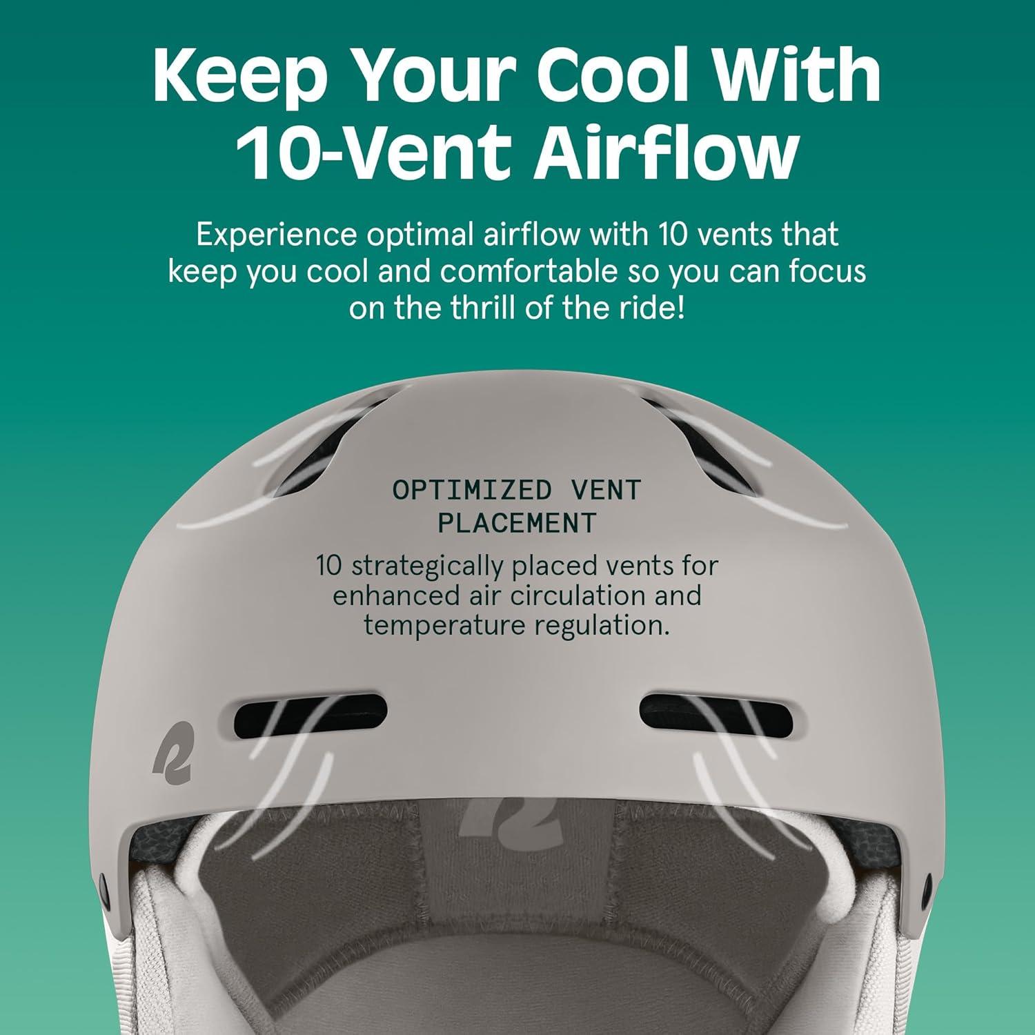 Retrospec Comstock Ski Helmet – Snowboard Helmet for Adults & Youth – Adjustable Fit Snow Helmet with Protective Shell and Breathable Vents for Men, Women, Boys & Girls(Matte Canyon)