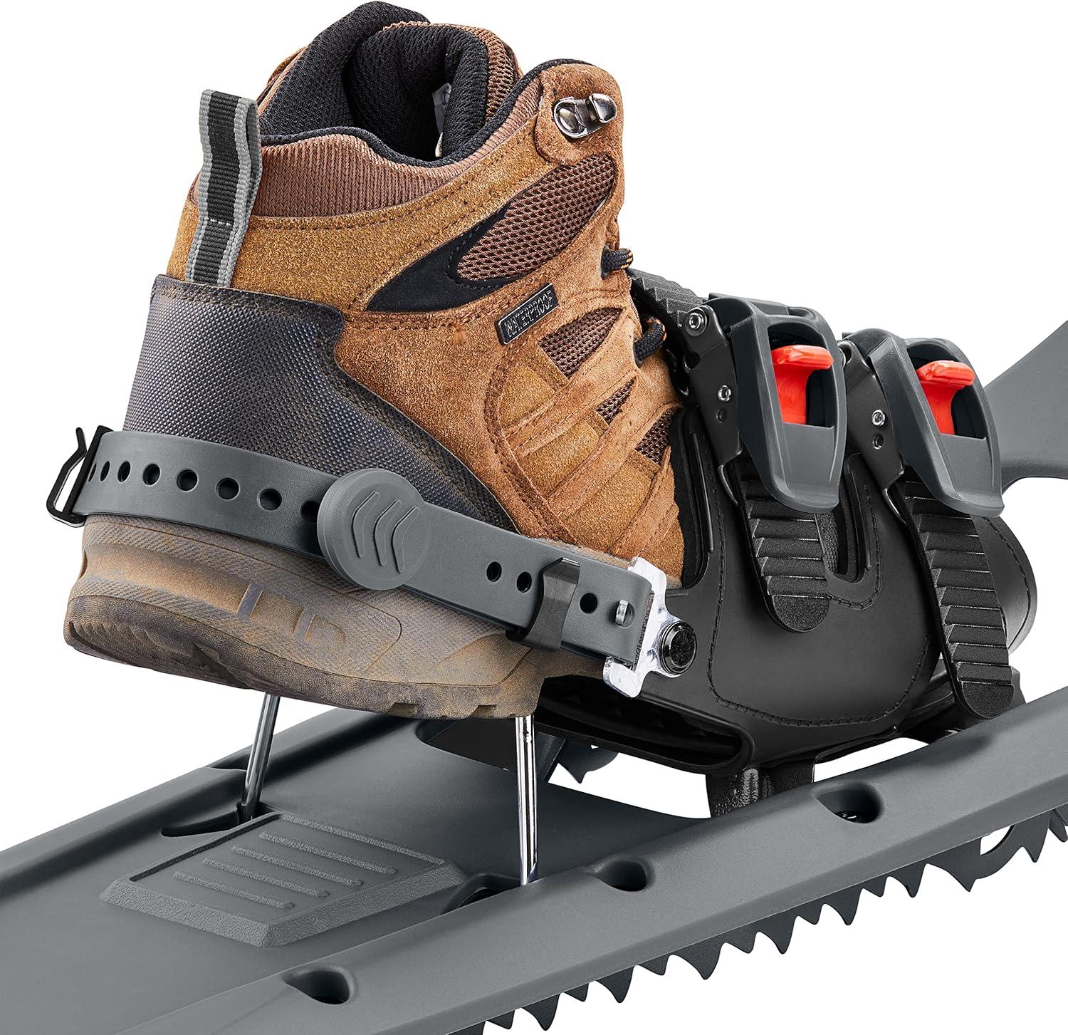 Retrospec Drifter Plus 23/25 Inch Backcountry and Mountaineering Show Shoes, Durable All Terrain with Secure Double Ratchet Binding, Steel Toe Crampons, and Heel Lifters for Winter Hiking