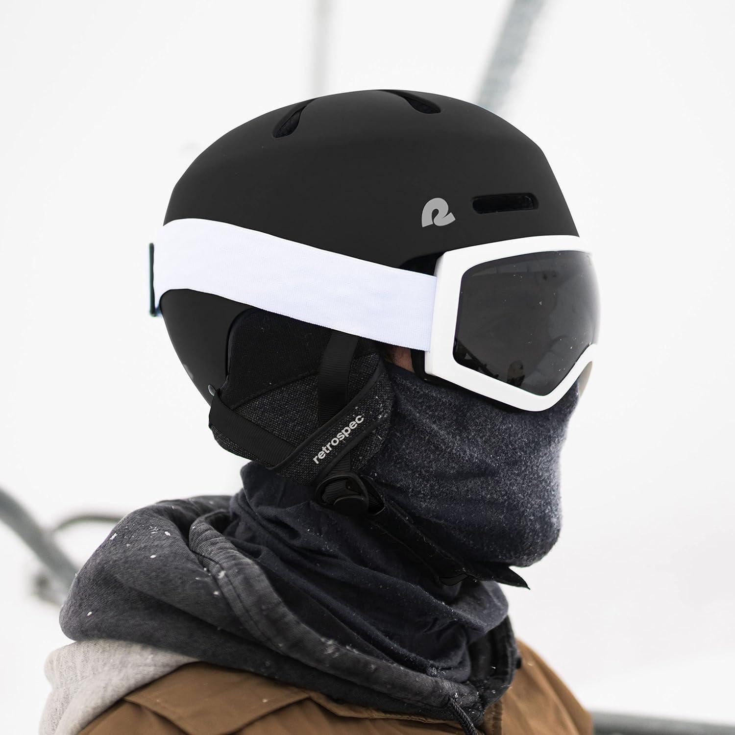 Retrospec Comstock Ski Helmet – Snowboard Helmet for Adults & Youth – Adjustable Fit Snow Helmet with Protective Shell and Breathable Vents for Men, Women, Boys & Girls(Matte Black)