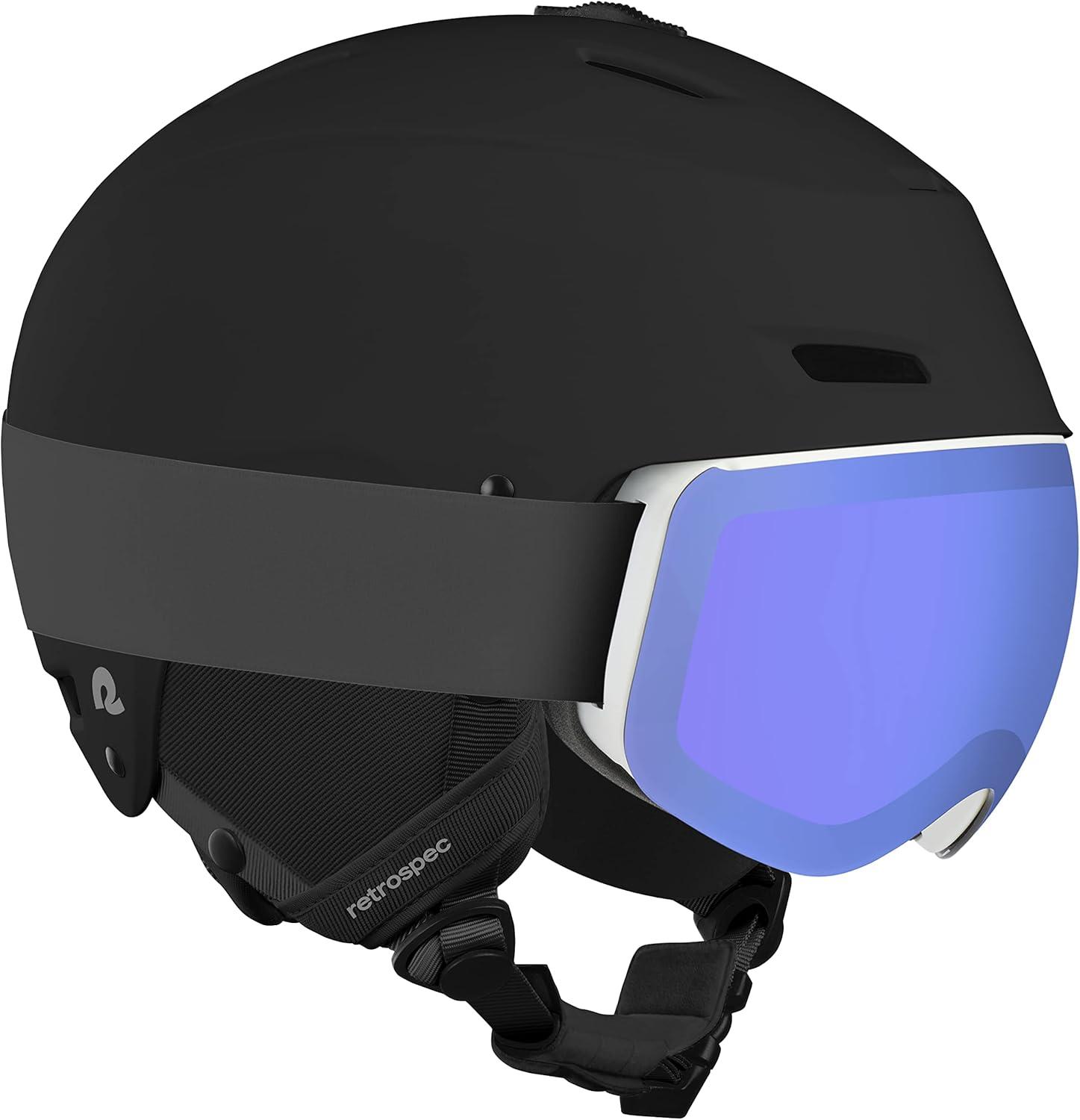 Retrospec Zephyr Ski Helmet – Snowboard Helmet for Adults & Youth with Adjustable Fit, 9 Breathable Vents, Removable Washable Earmuffs – Snow Sports Helmet for Men & Women(Matte Black)