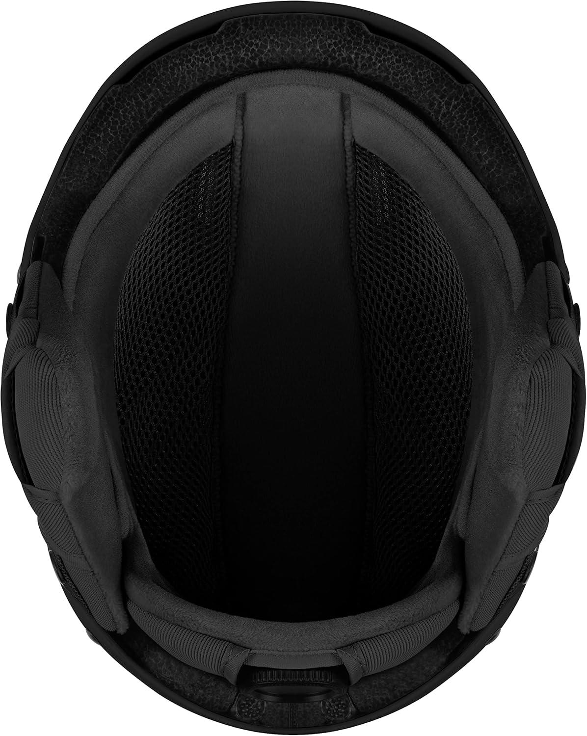 Retrospec Zephyr Ski Helmet – Snowboard Helmet for Adults & Youth with Adjustable Fit, 9 Breathable Vents, Removable Washable Earmuffs – Snow Sports Helmet for Men & Women(Matte Black)