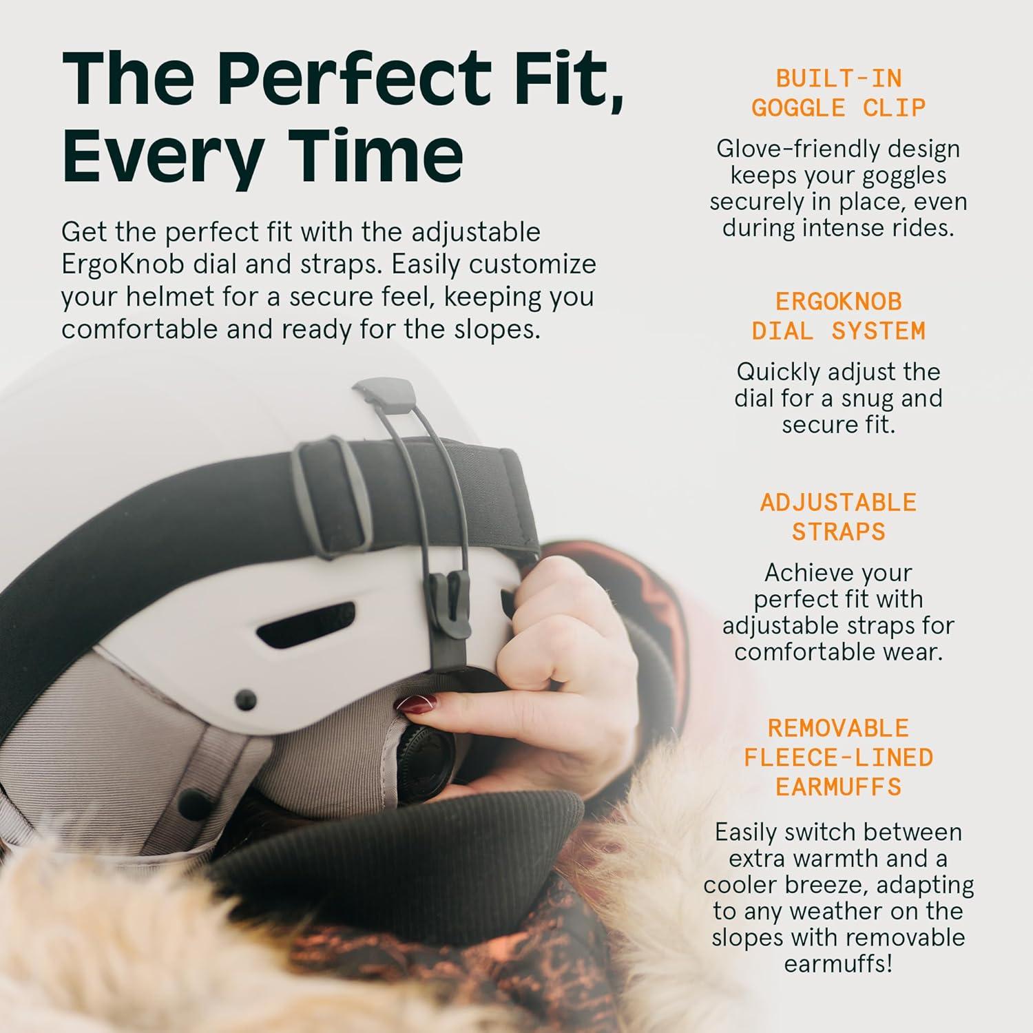 Retrospec Zephyr Ski Helmet – Snowboard Helmet for Adults & Youth with Adjustable Fit, 9 Breathable Vents, Removable Washable Earmuffs – Snow Sports Helmet for Men & Women(Matte Navy)