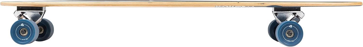 Retrospec Zed Pintail & Cruiser Longboard Adult Skateboard – 44in Bamboo & Canadian Maple Deck with ABEC-7 Bearings, 70mm PU Wheels for Commuting & Carving(Navy Paisley)