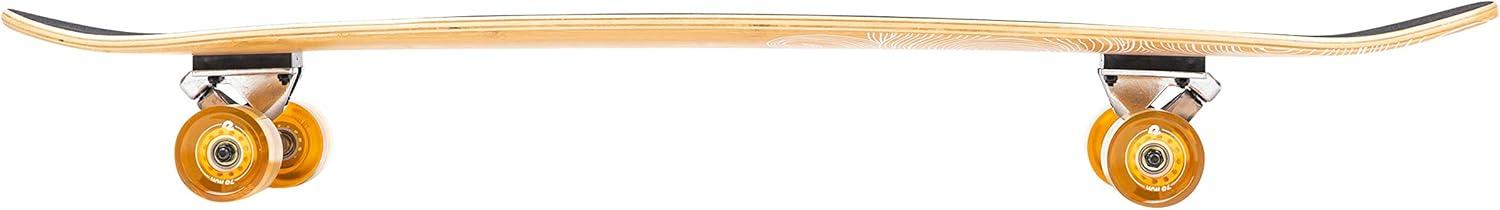 Retrospec Zed Pintail & Cruiser Longboard Adult Skateboard – 44in Bamboo & Canadian Maple Deck with ABEC-7 Bearings, 70mm PU Wheels for Commuting & Carving(Riptide)