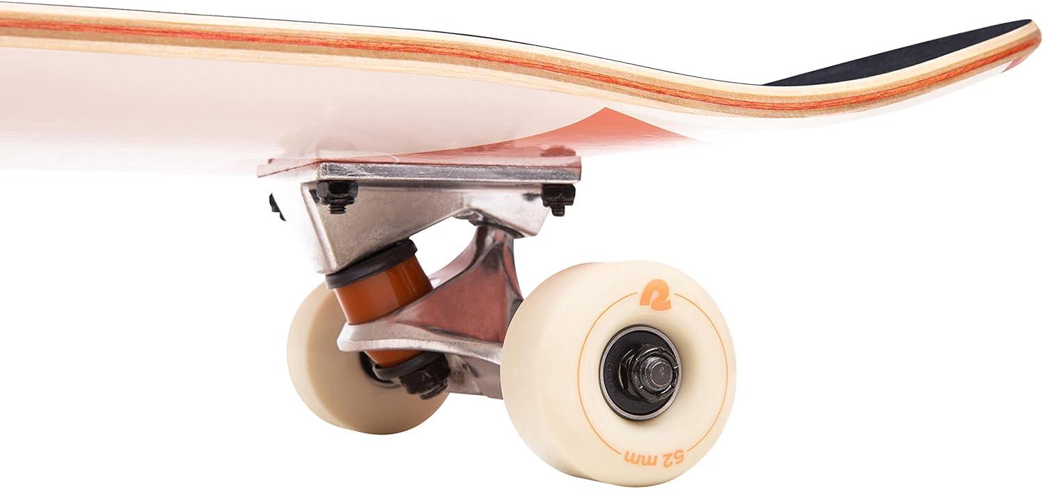 Retrospec Alameda Skateboard Complete | Canadian Maple Wood Deck w/ 5.5 Inch Aluminum Alloy Trucks for Commuting, Cruising, Carving & Downhill Riding(Modern Terracota)