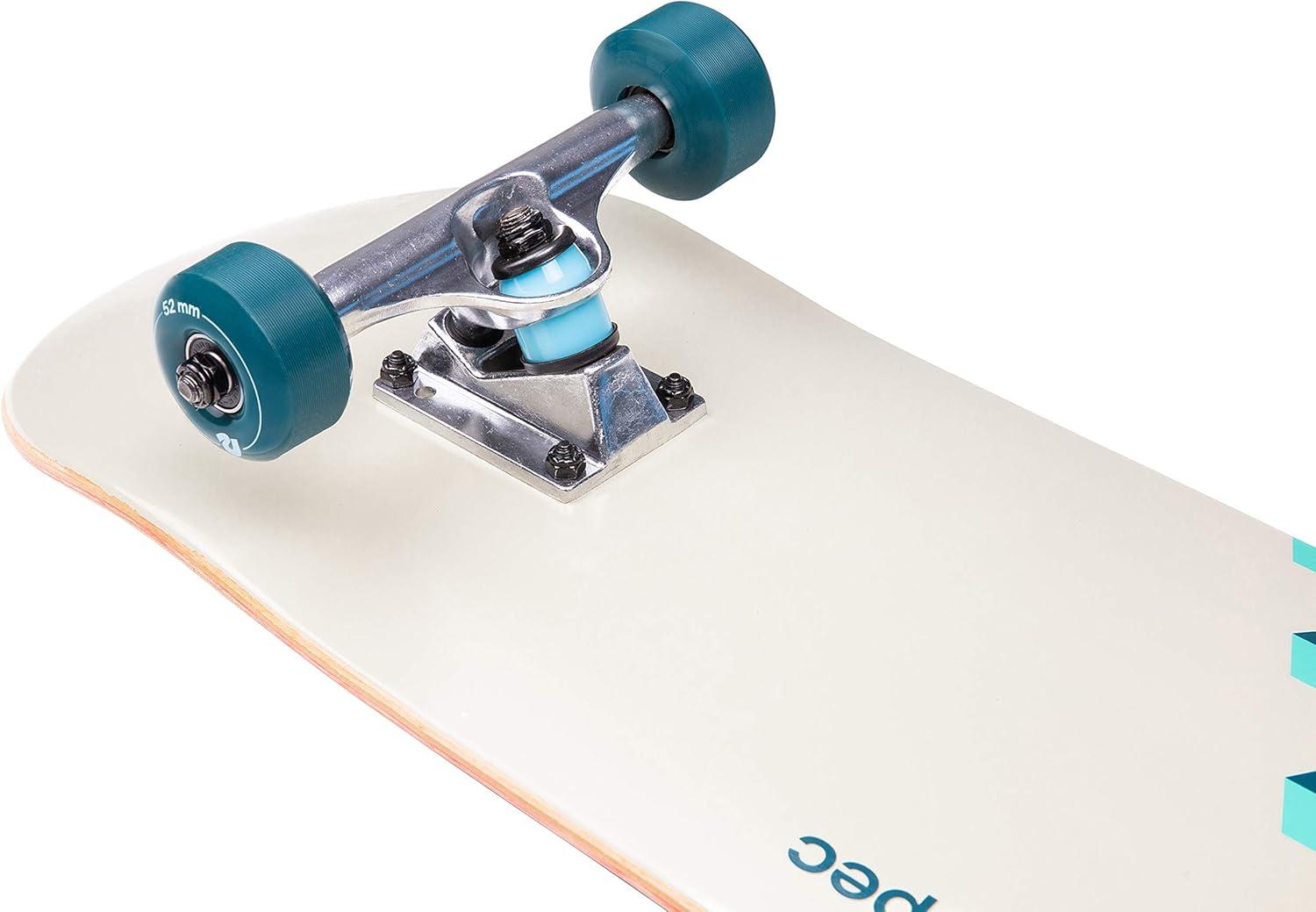 Retrospec Alameda Skateboard Complete | Canadian Maple Wood Deck w/ 5.5 Inch Aluminum Alloy Trucks for Commuting, Cruising, Carving & Downhill Riding(Marine Isometric)