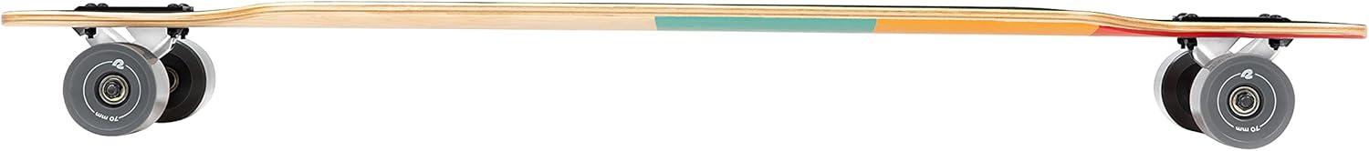 Retrospec Rift Drop-Through Longboard Skateboard Complete Canadian Maple Wood Cruiser w/Drop-Through Trucks for Commuting, Cruising, Carving & Downhill Riding(Zion)